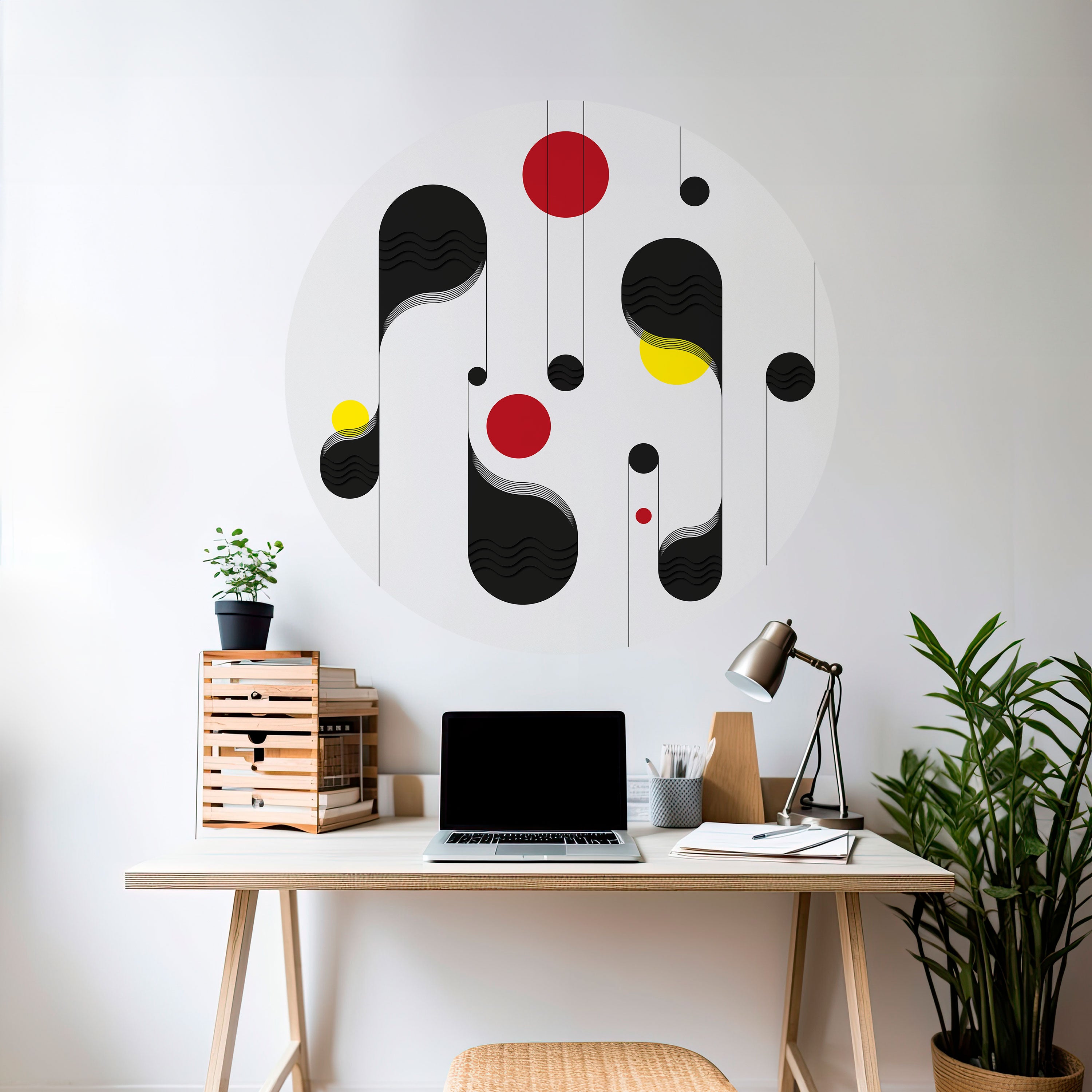 DOT-TO-DOT LULLABY Naklejka okrągła