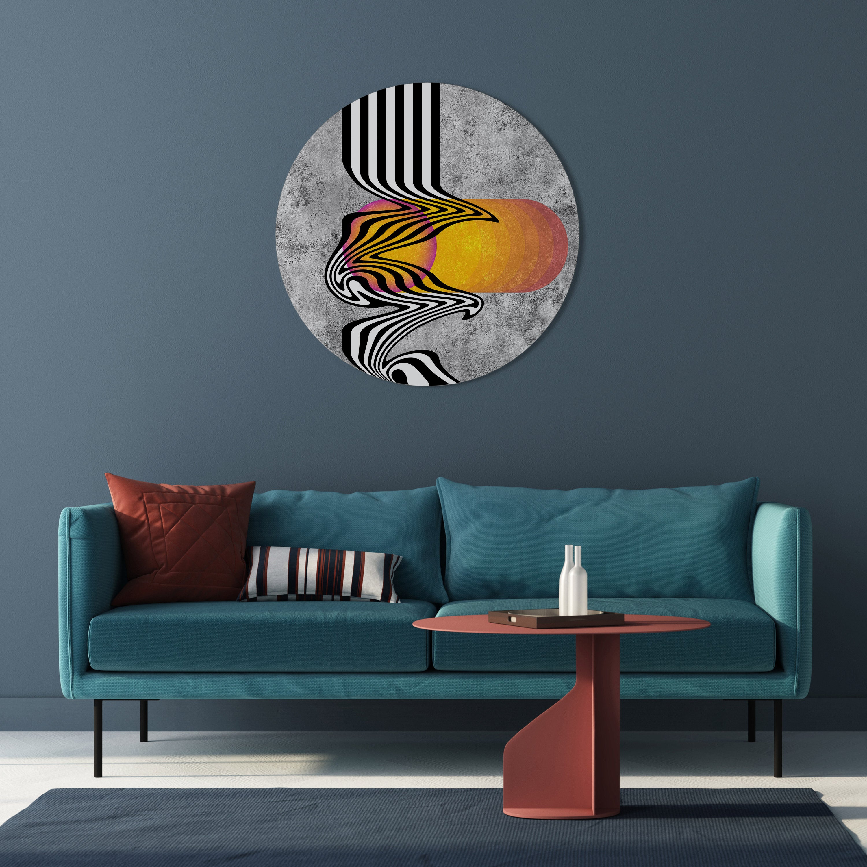 WHIMSICAL WAVES Obraz okrągły