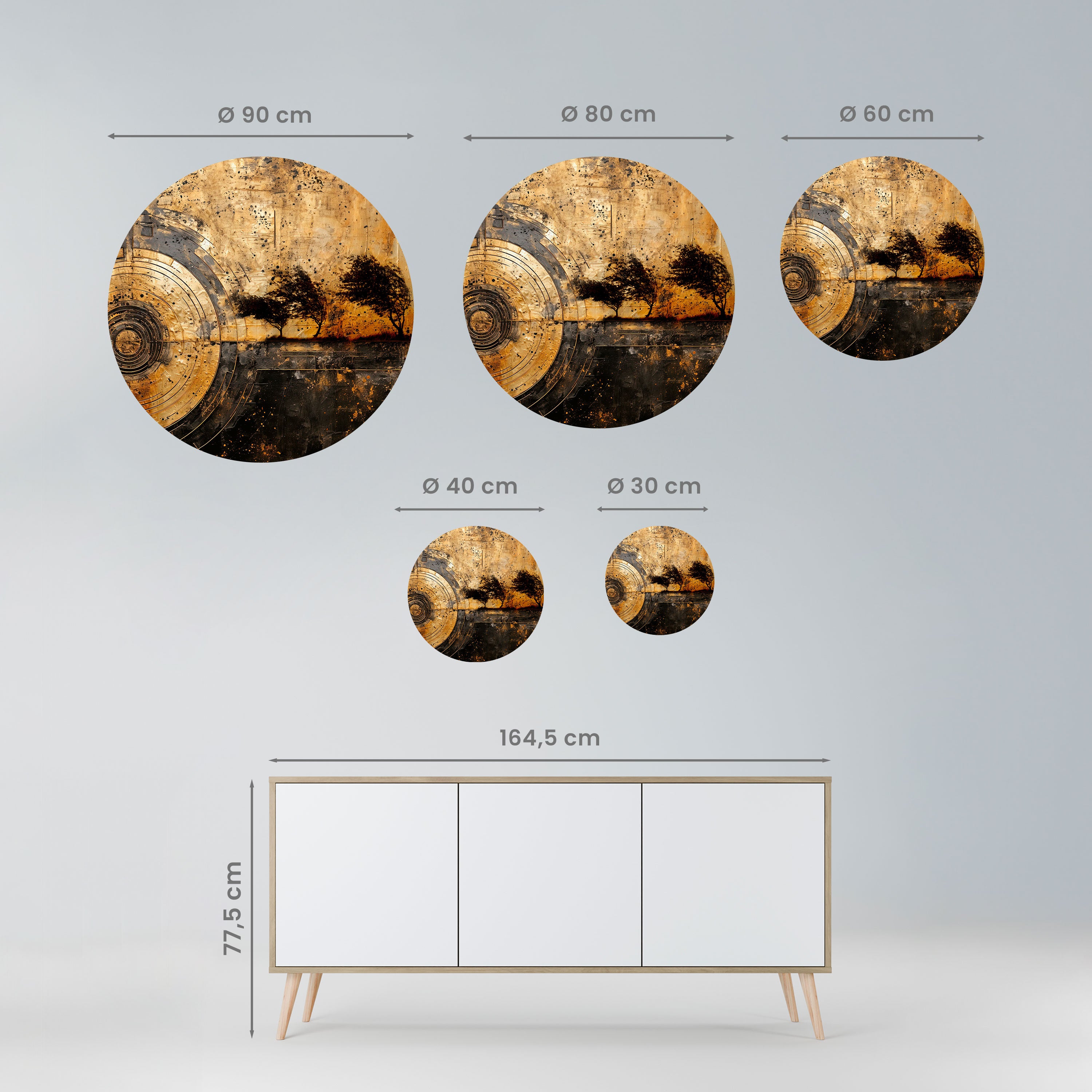 COPPERY EARTHQUAKE Naklejka okrągła