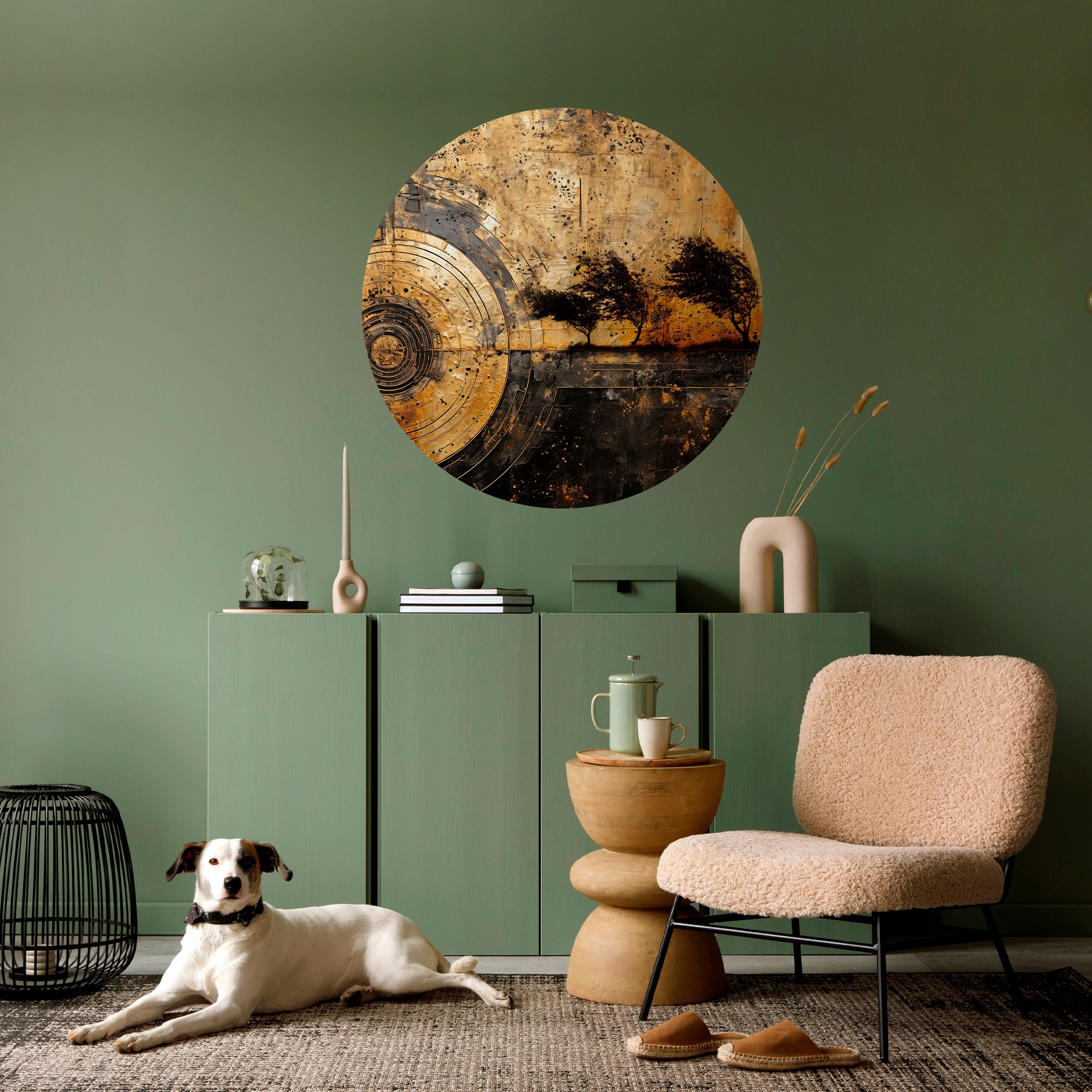 COPPERY EARTHQUAKE Naklejka okrągła