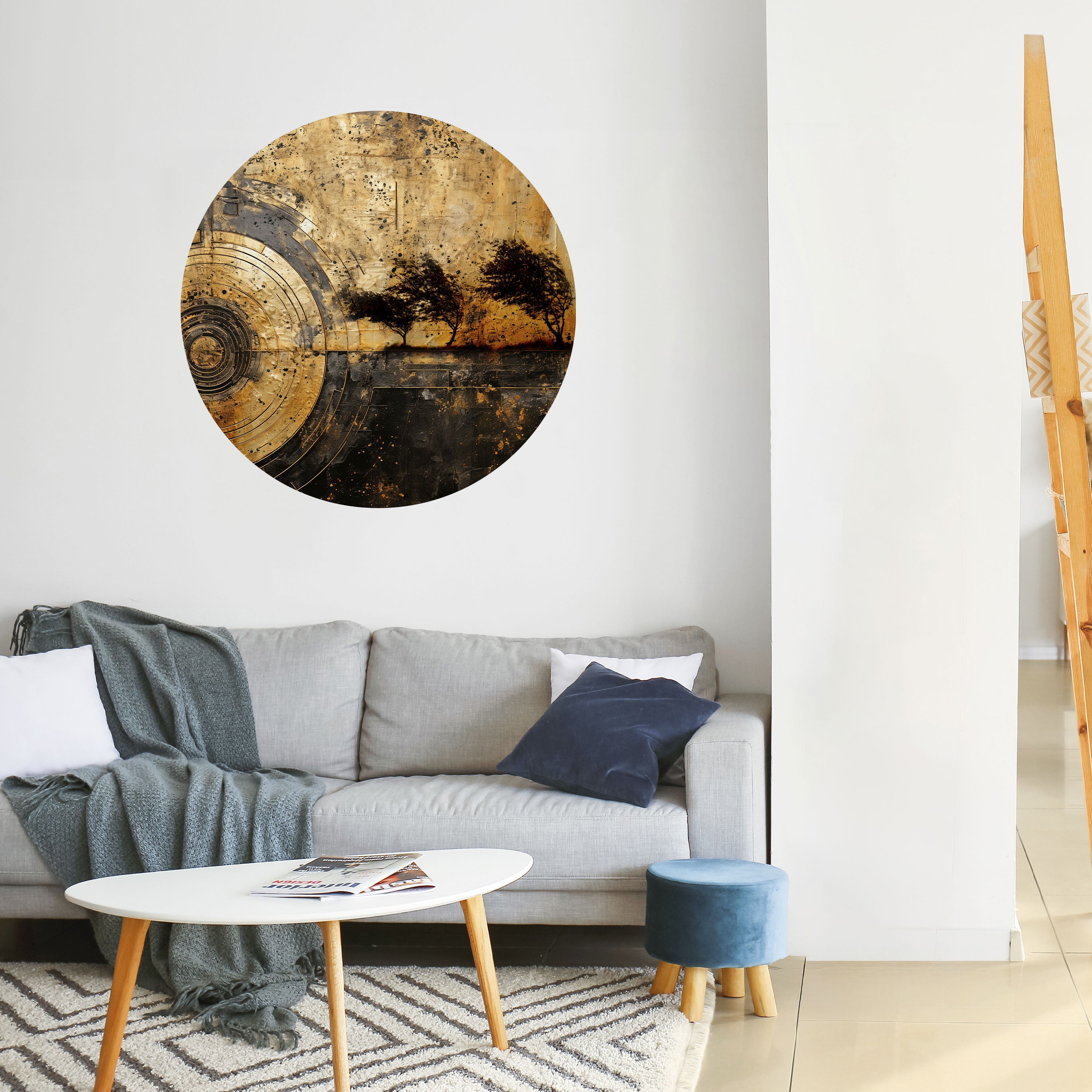 COPPERY EARTHQUAKE Naklejka okrągła