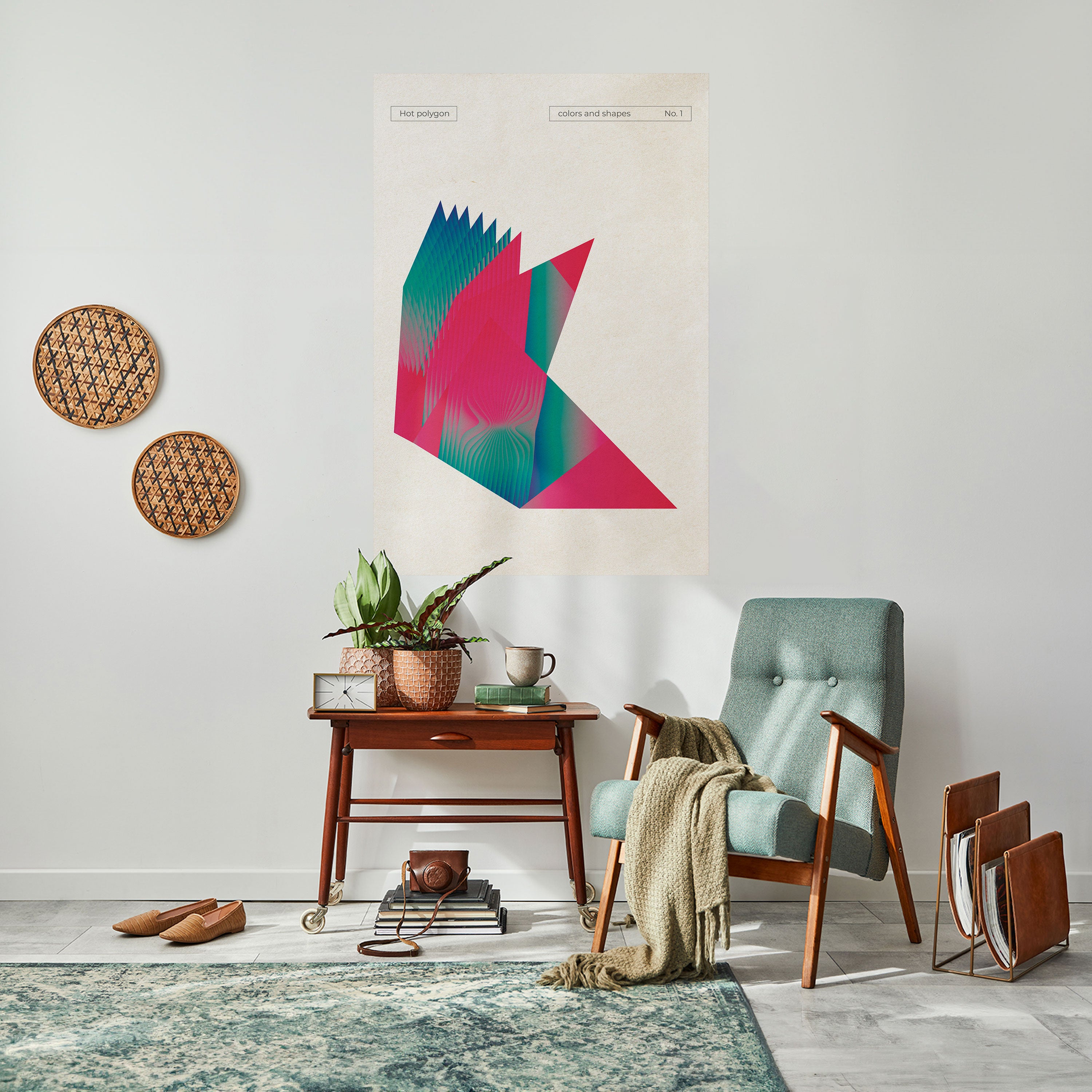 HOT POLYGON Naklejka/Plakat pionowy