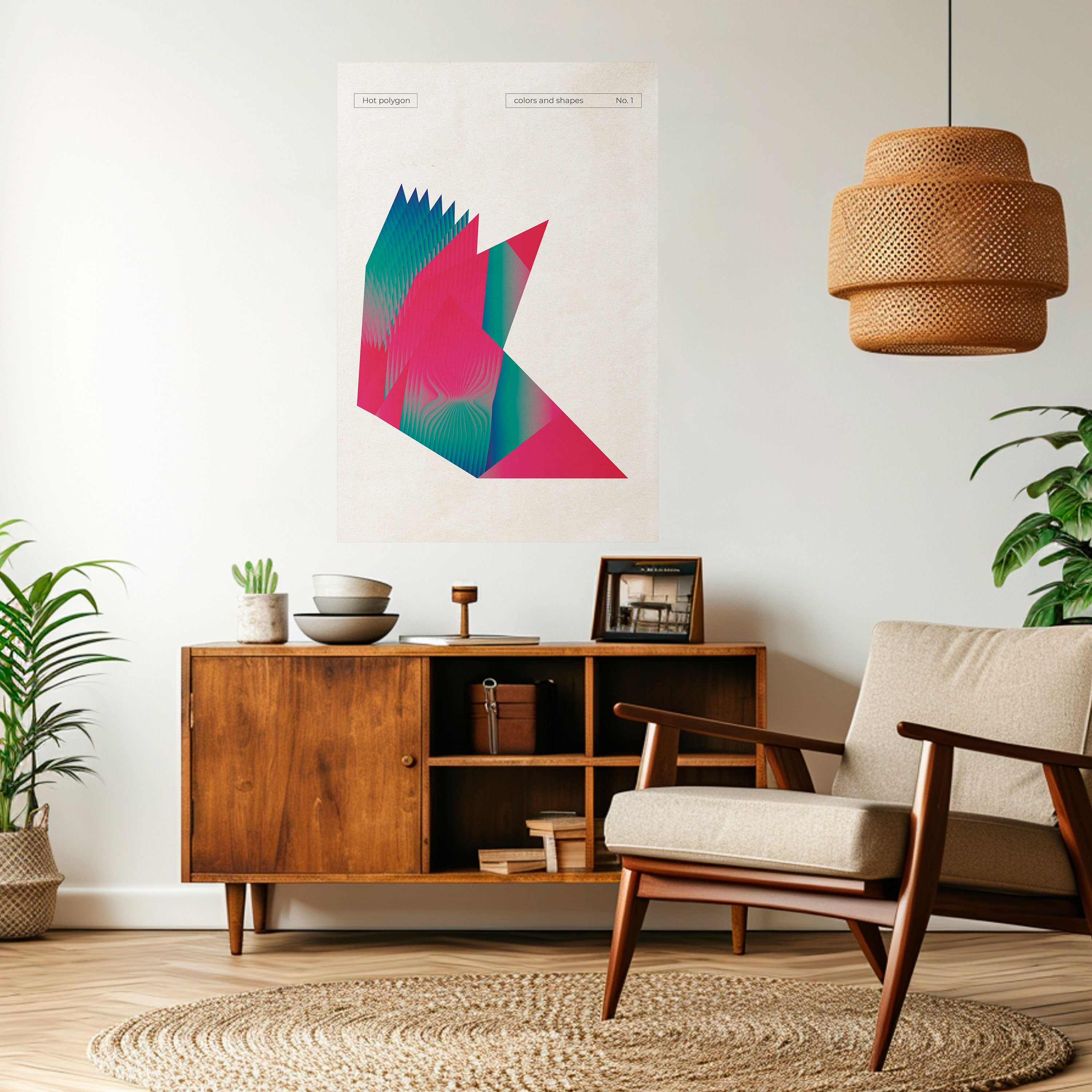 HOT POLYGON Naklejka/Plakat pionowy