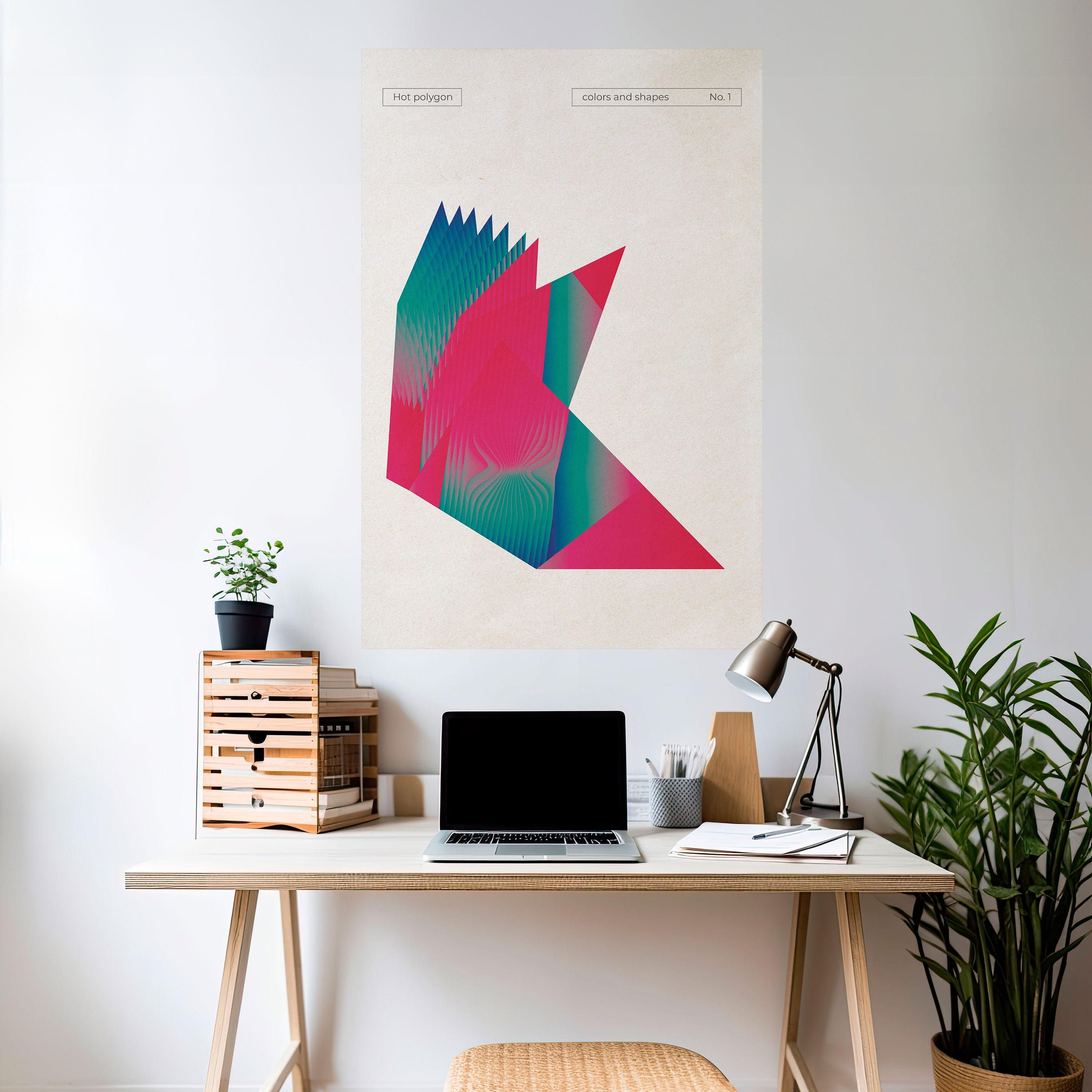 HOT POLYGON Naklejka/Plakat pionowy