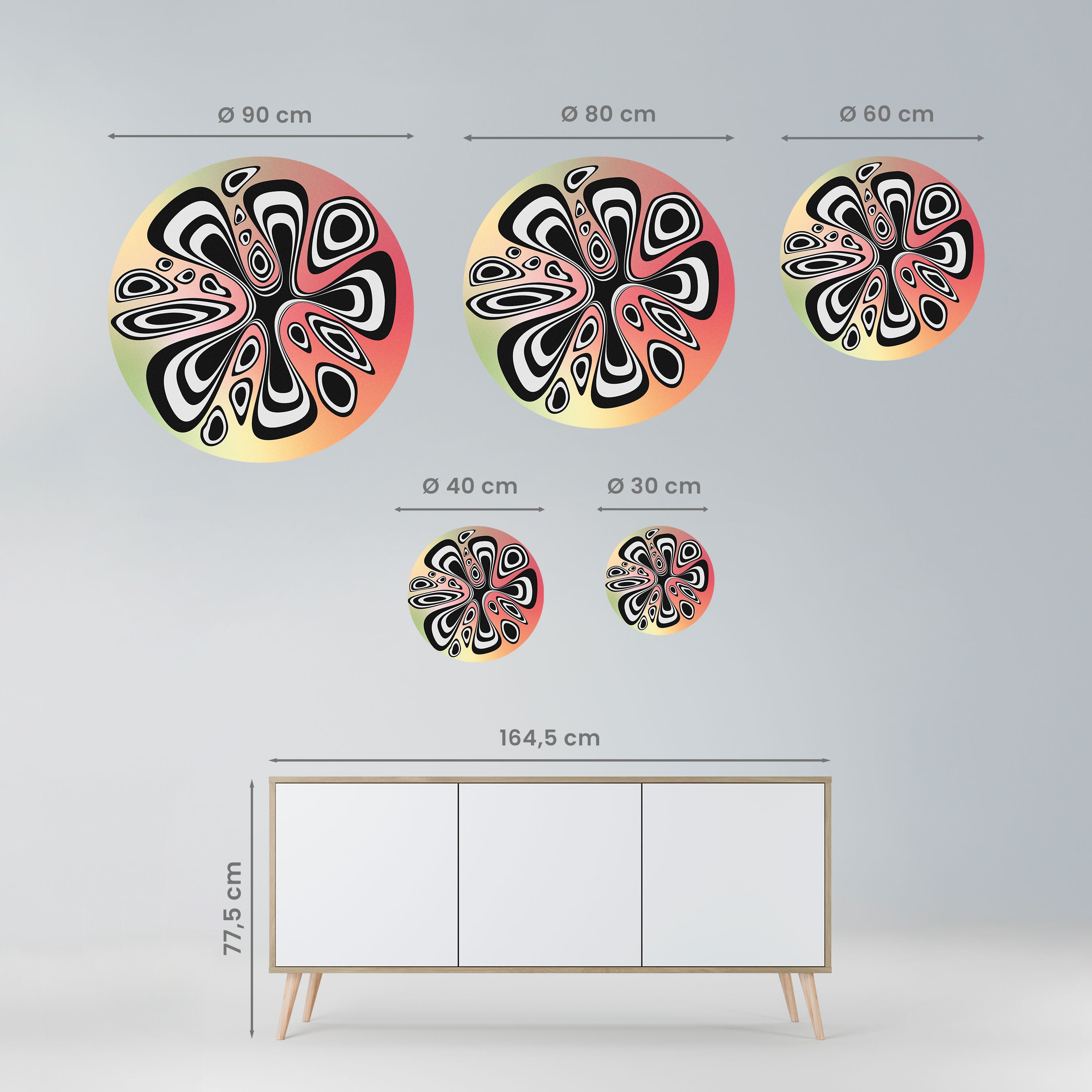 ILLUSIONARY SPLASH Naklejka okrągła