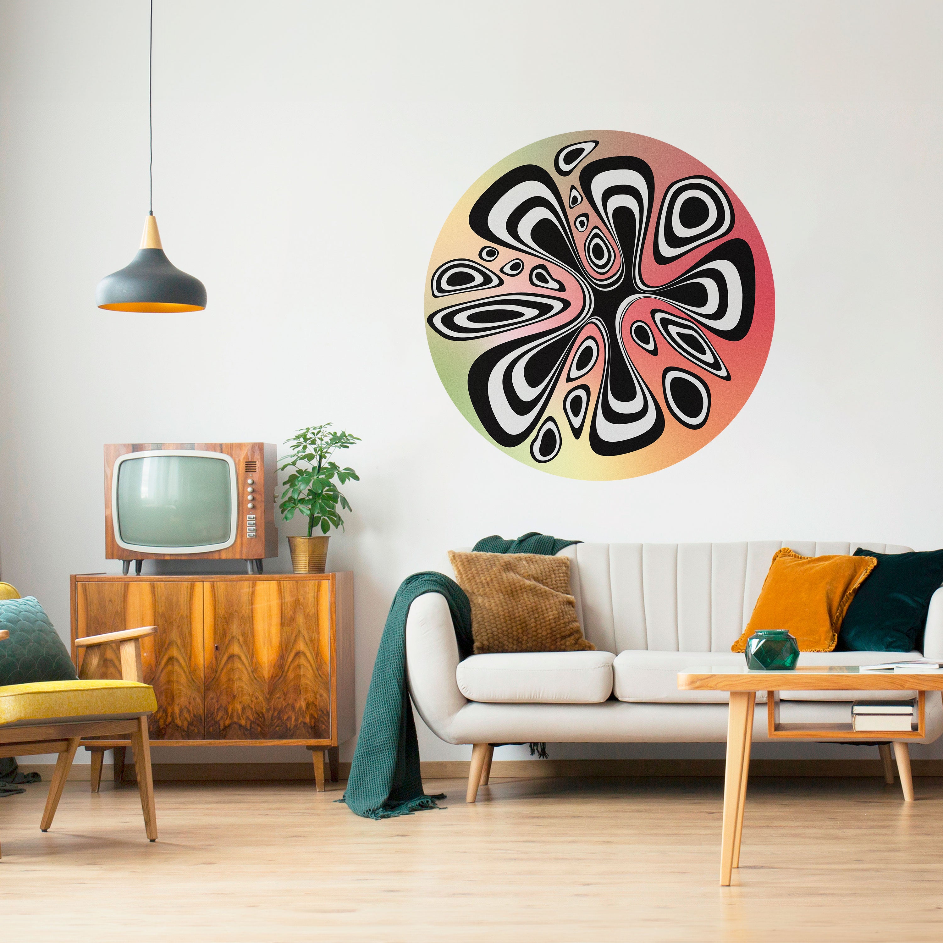 ILLUSIONARY SPLASH Naklejka okrągła