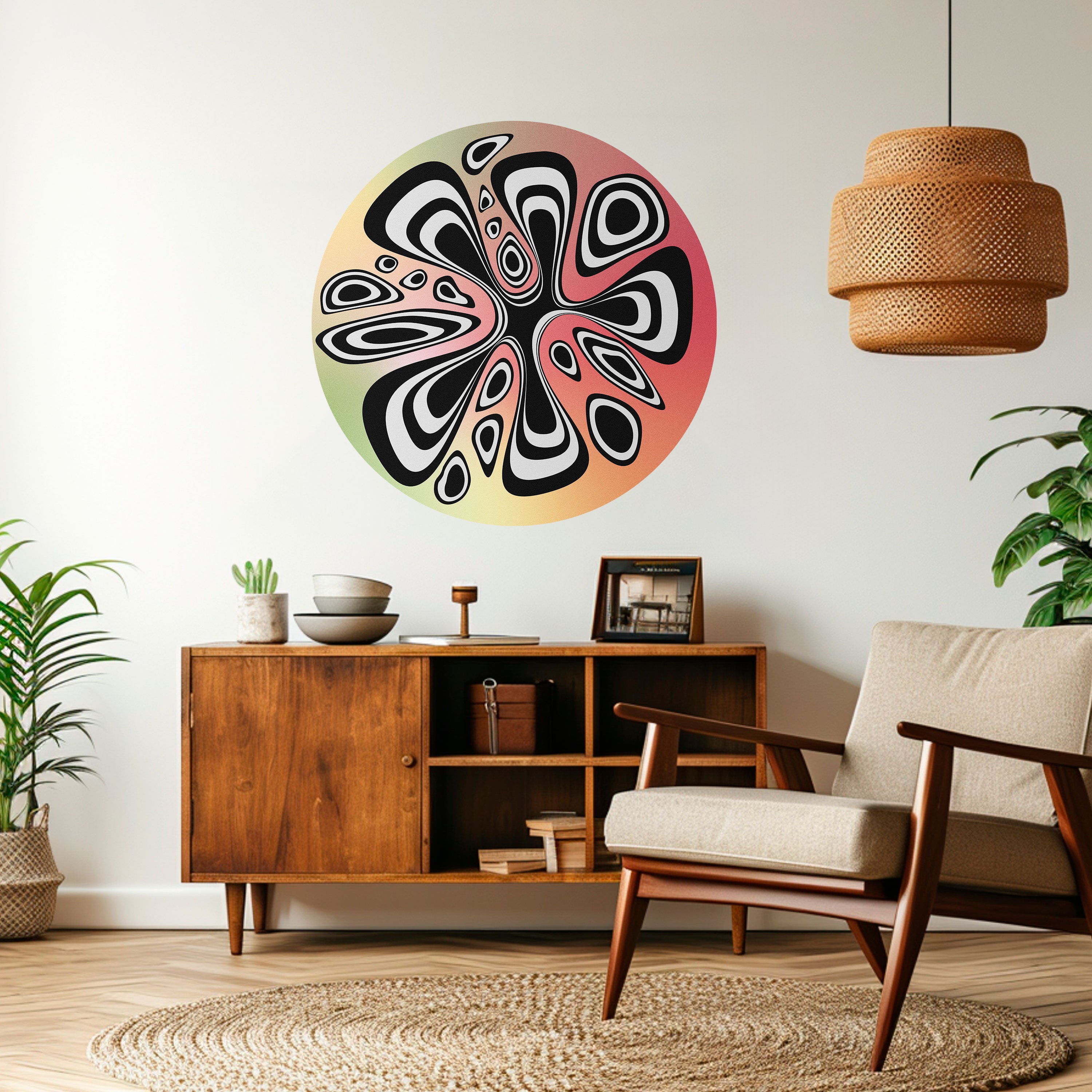 ILLUSIONARY SPLASH Naklejka okrągła