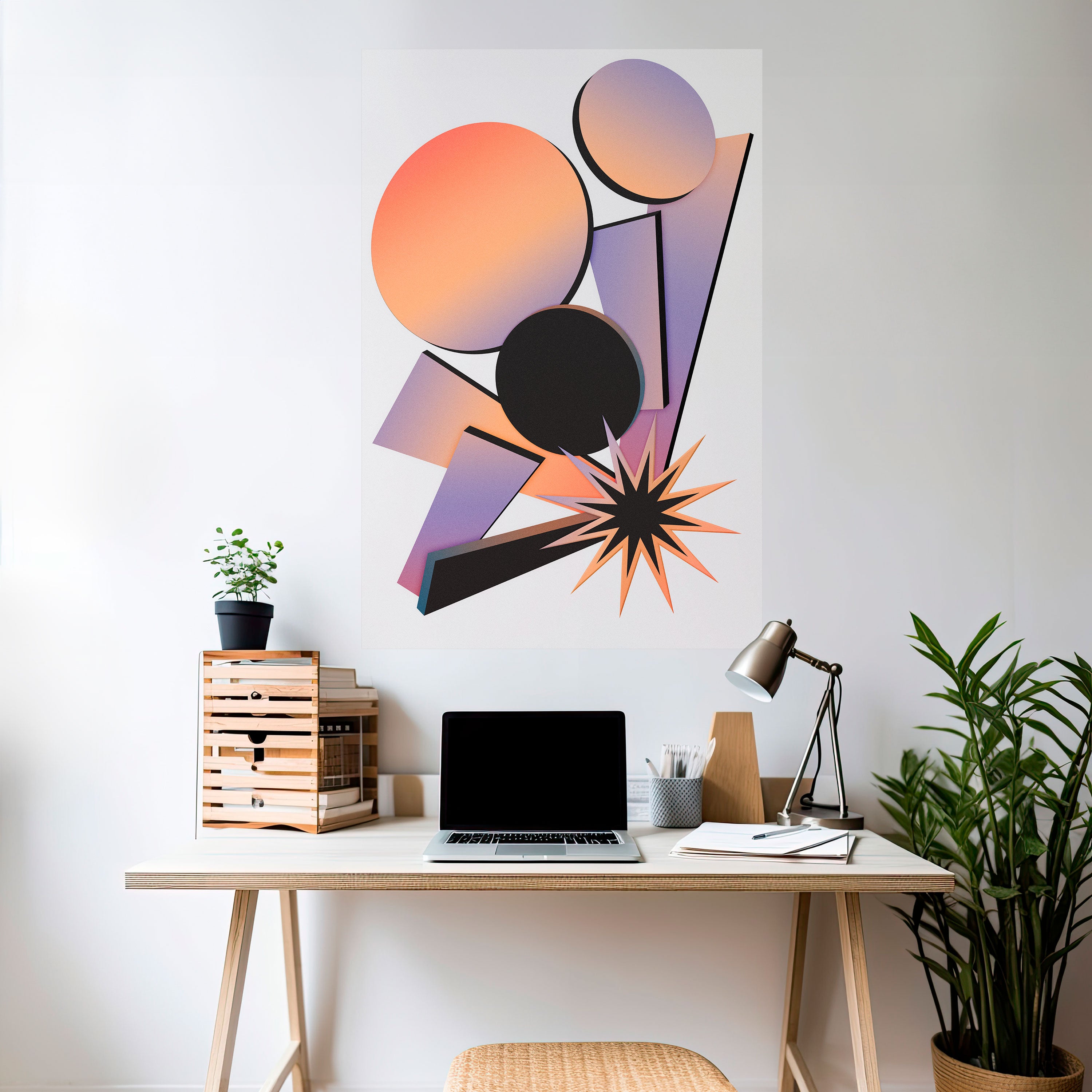 ANGULAR ARTISTRY Naklejka/Plakat pionowy