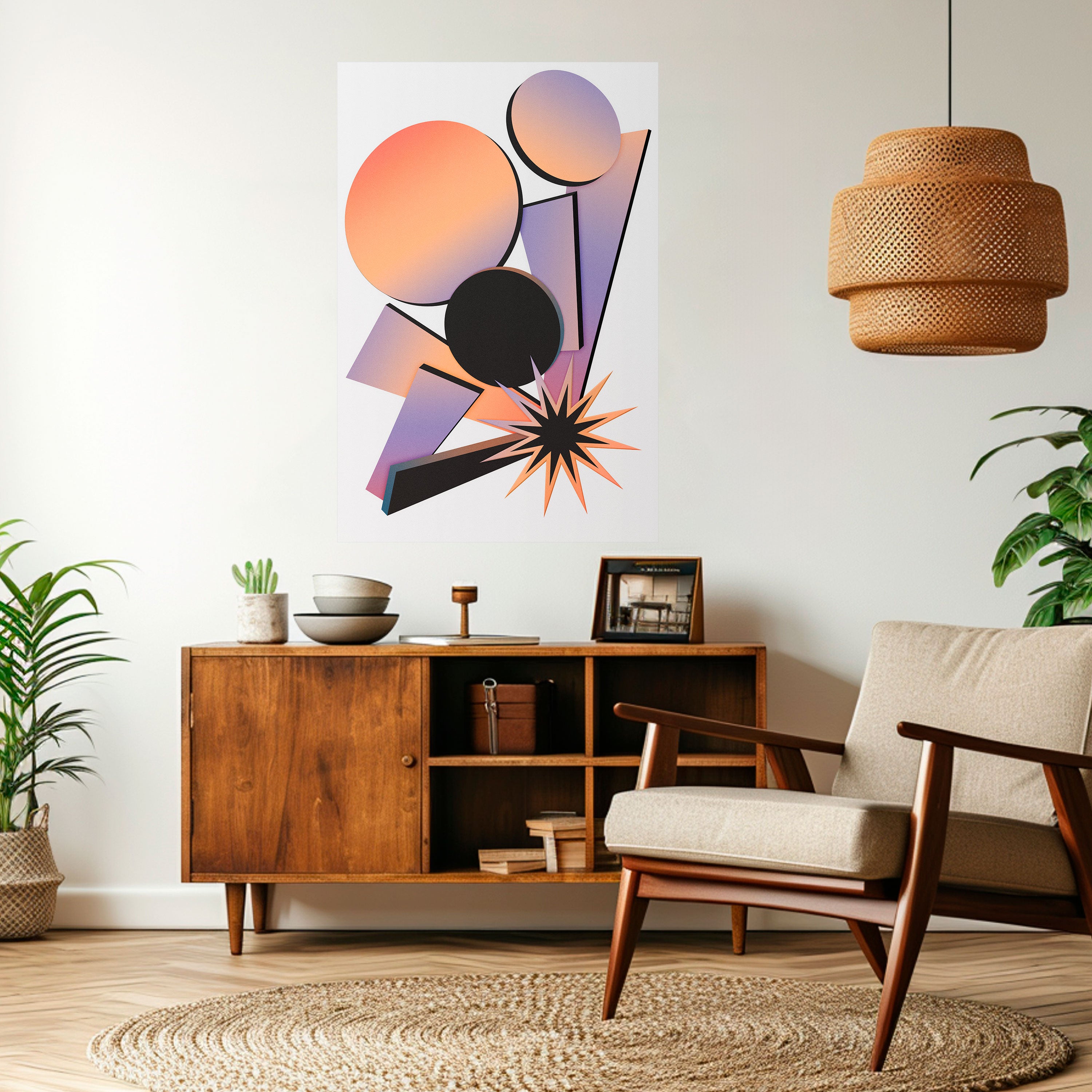 ANGULAR ARTISTRY Naklejka/Plakat pionowy