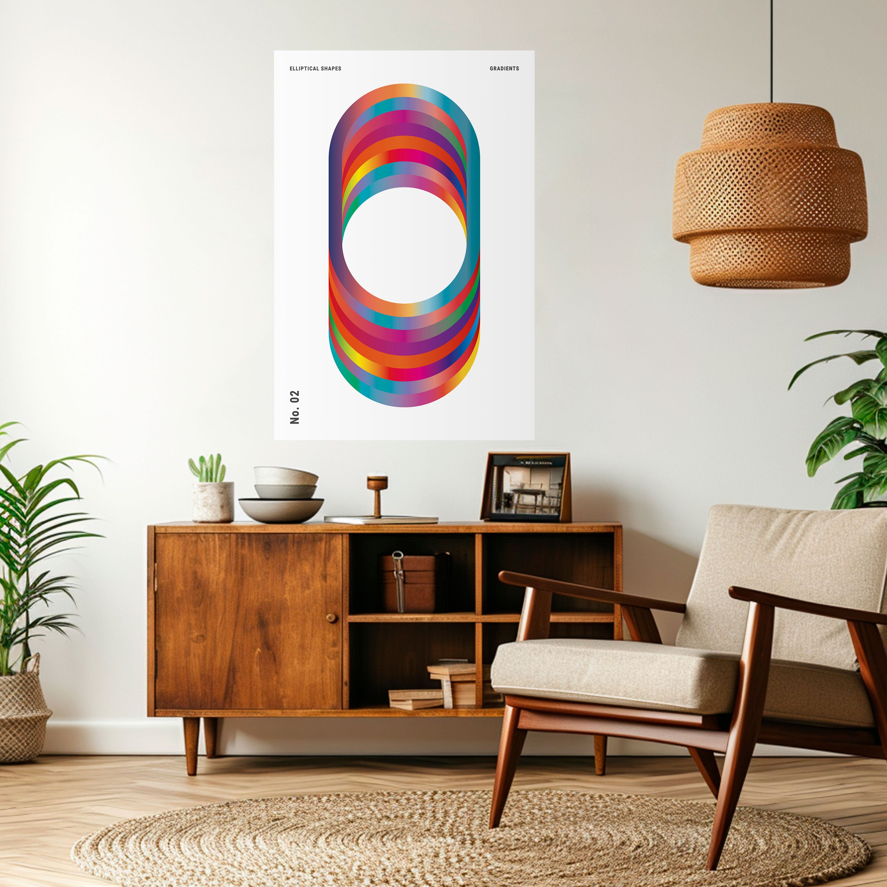 ELIPTICAL GRADIENTS Naklejka/Plakat pionowy