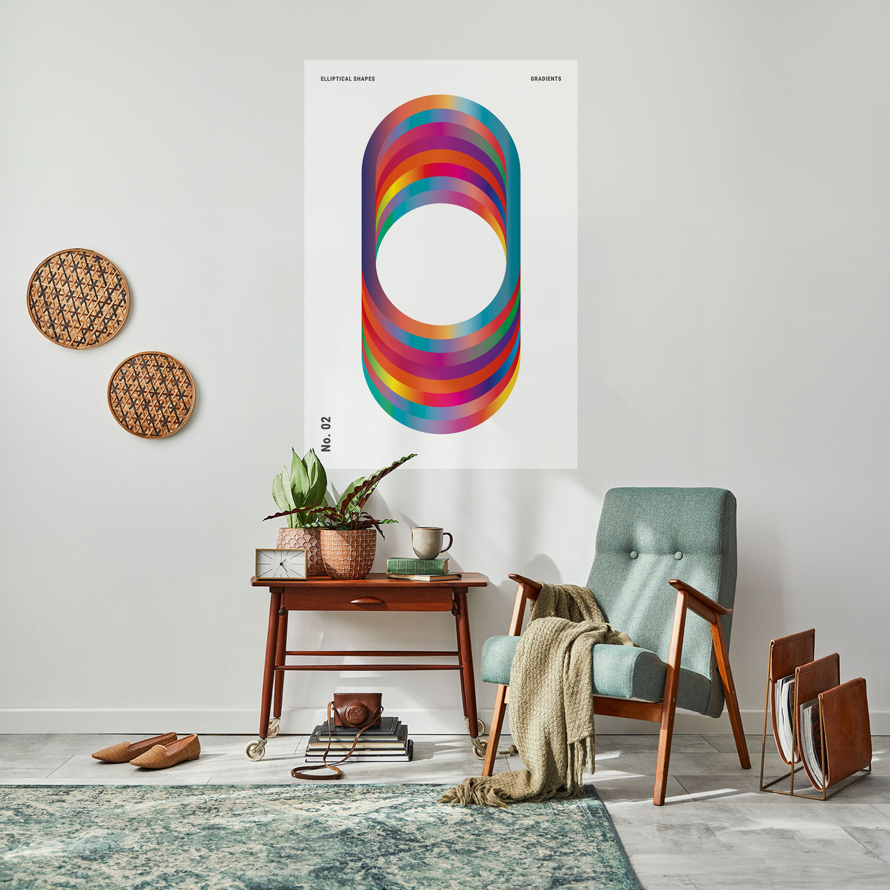 ELIPTICAL GRADIENTS Naklejka/Plakat pionowy