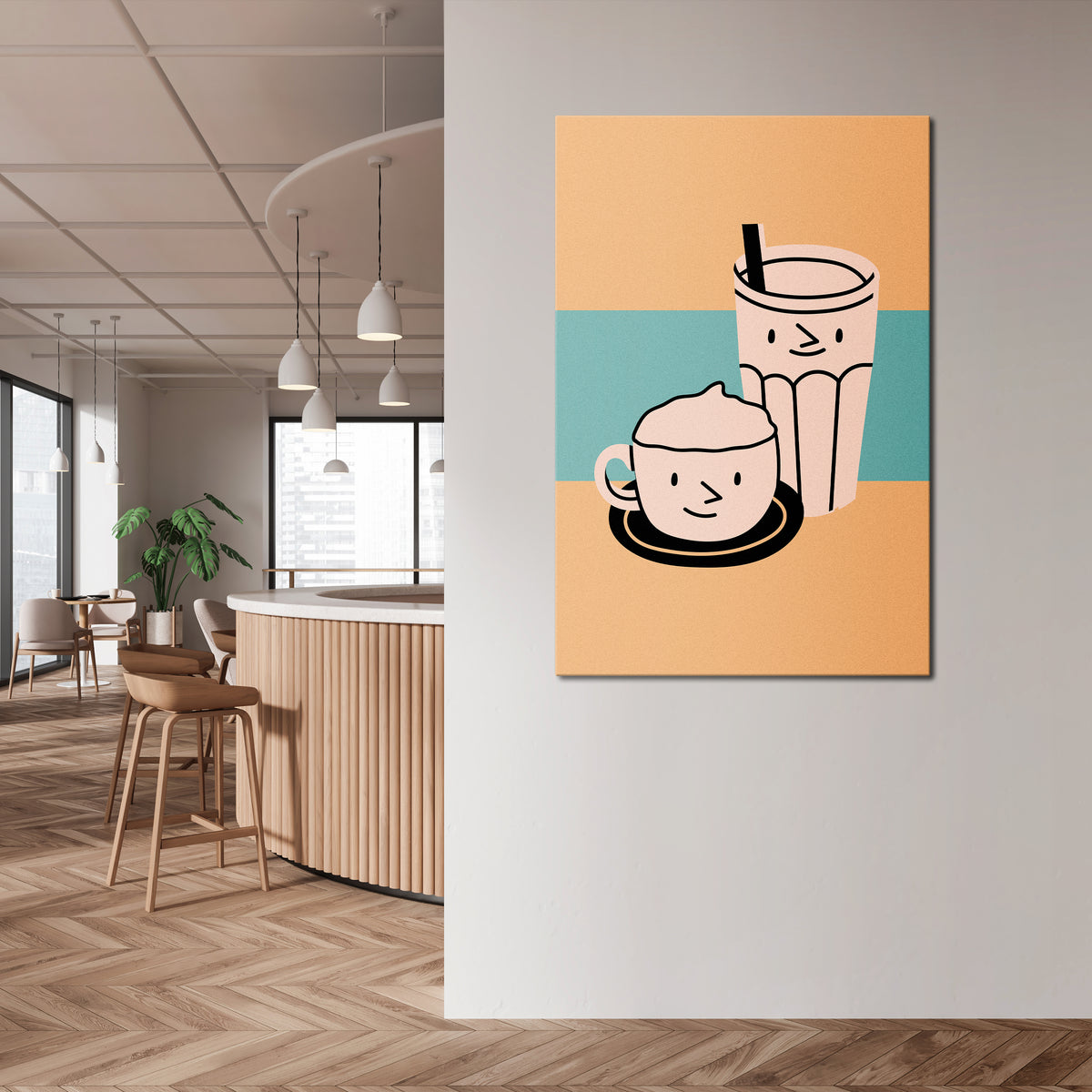 COFFEE PLEASURES Pionowy obraz na płótnie