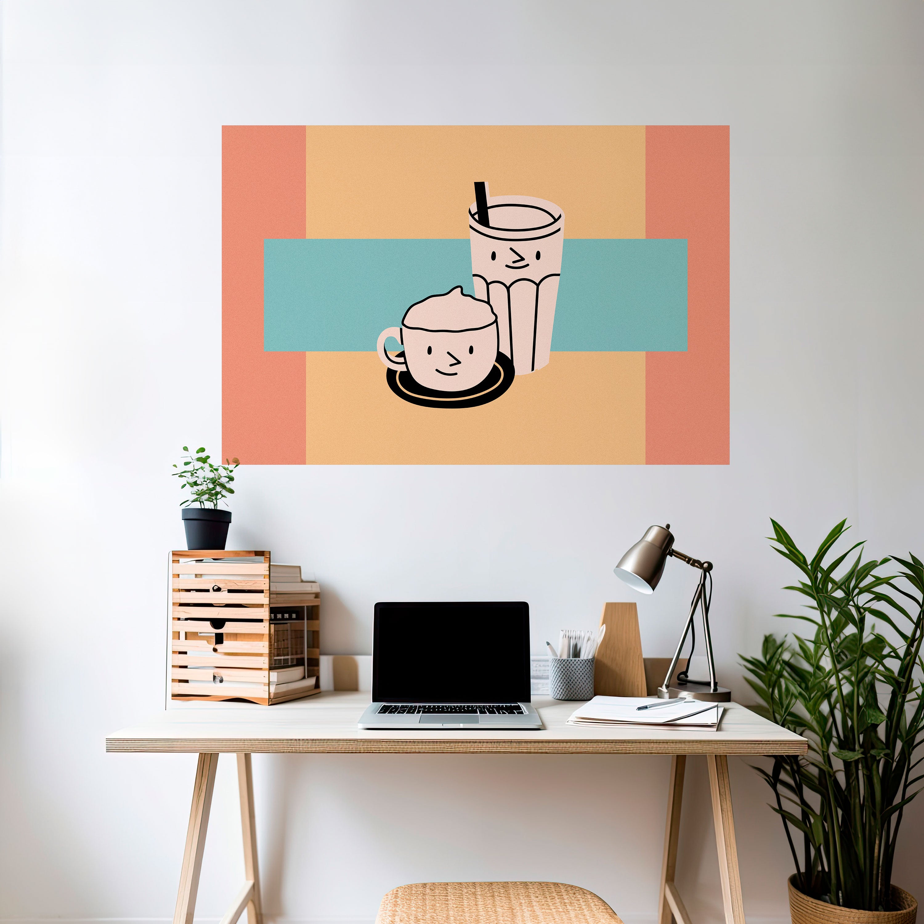 COFFEE PLEASURES Naklejka/Plakat poziomy