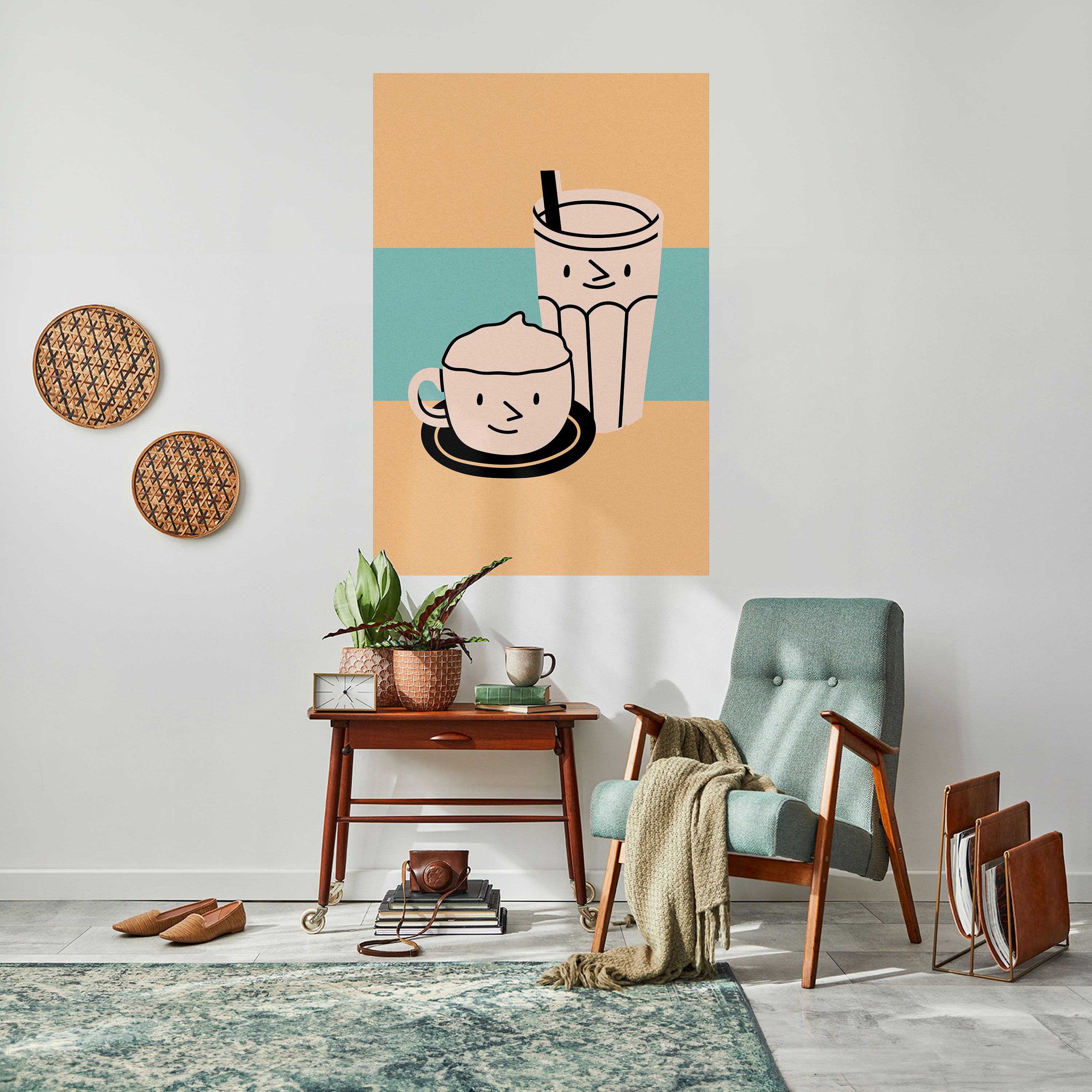 COFFEE PLEASURES Naklejka/Plakat pionowy