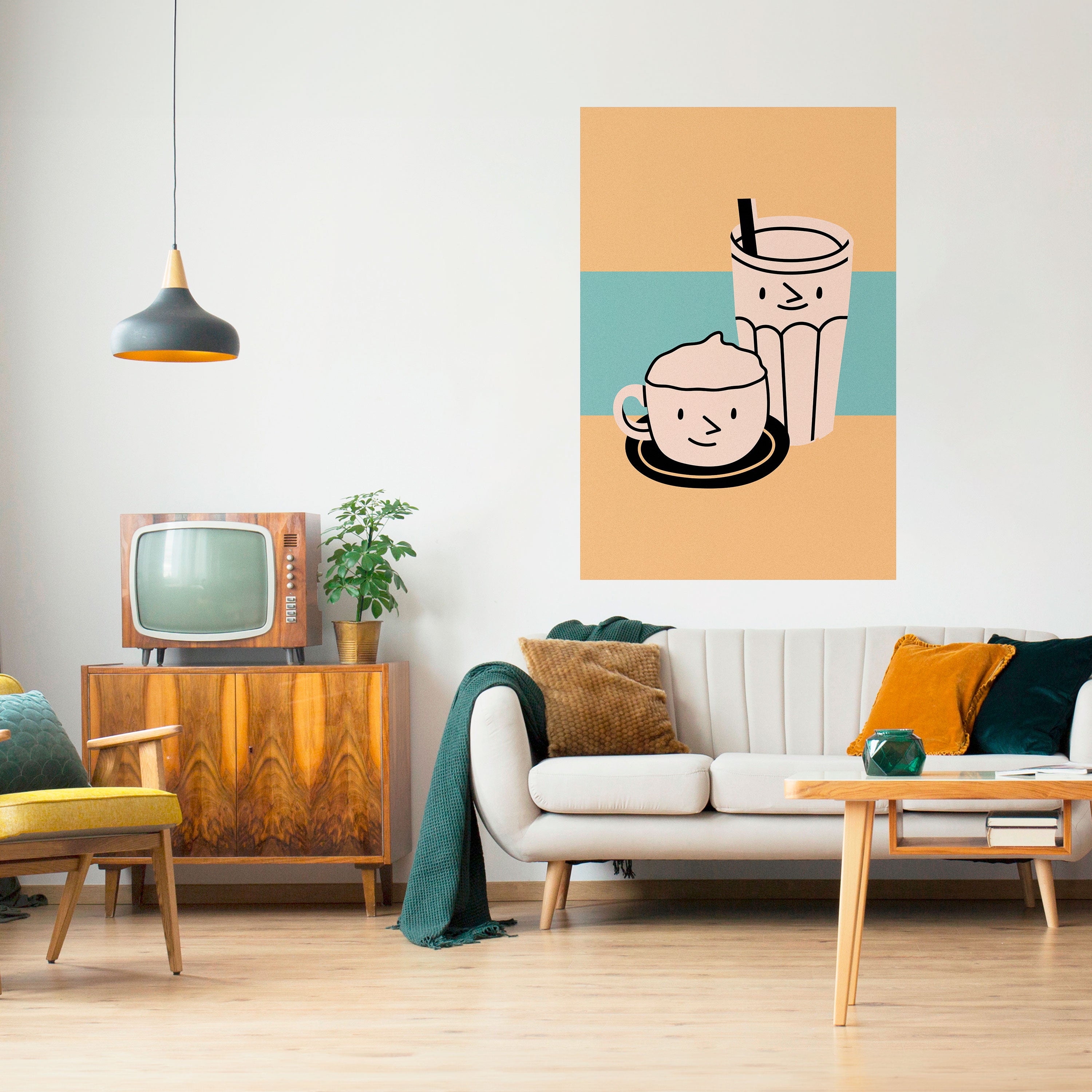 COFFEE PLEASURES Naklejka/Plakat pionowy