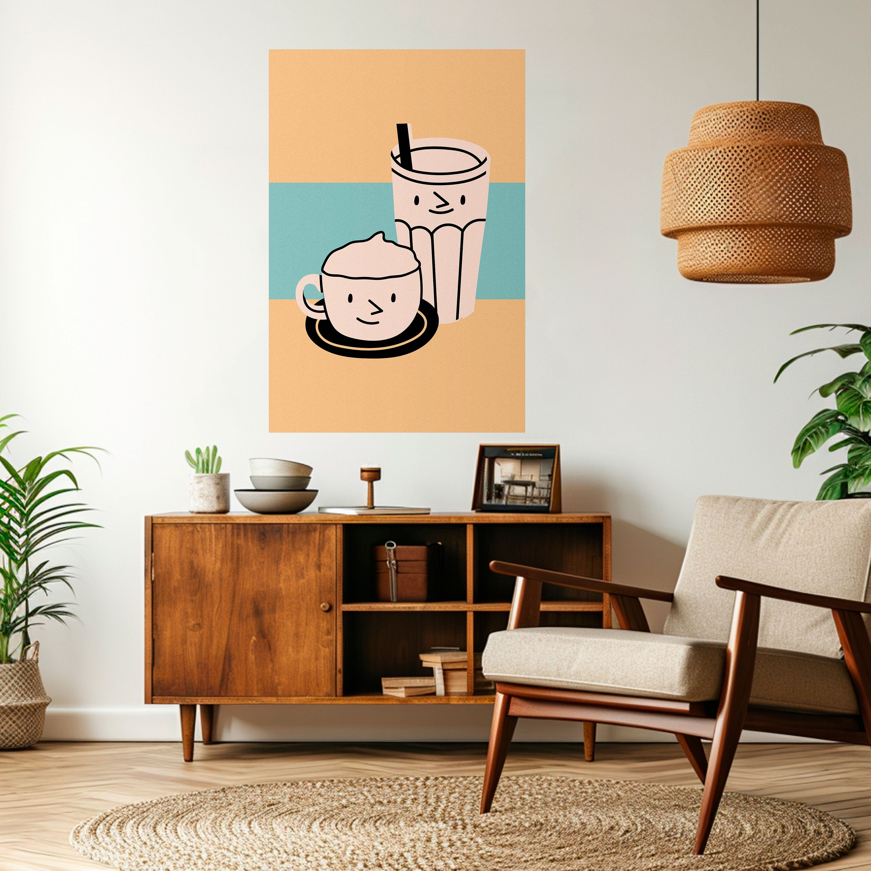 COFFEE PLEASURES Naklejka/Plakat pionowy