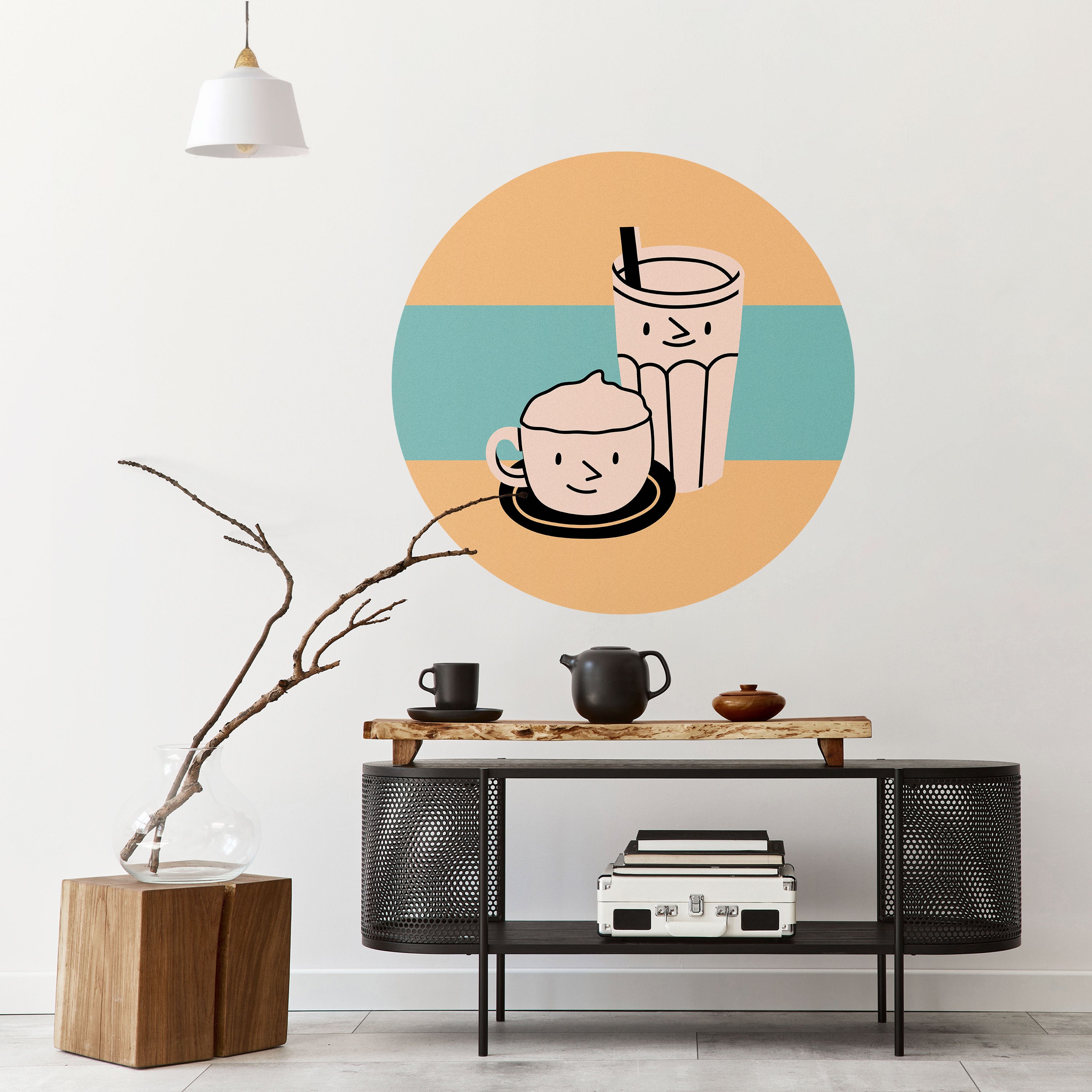 COFFEE PLEASURES Naklejka okrągła