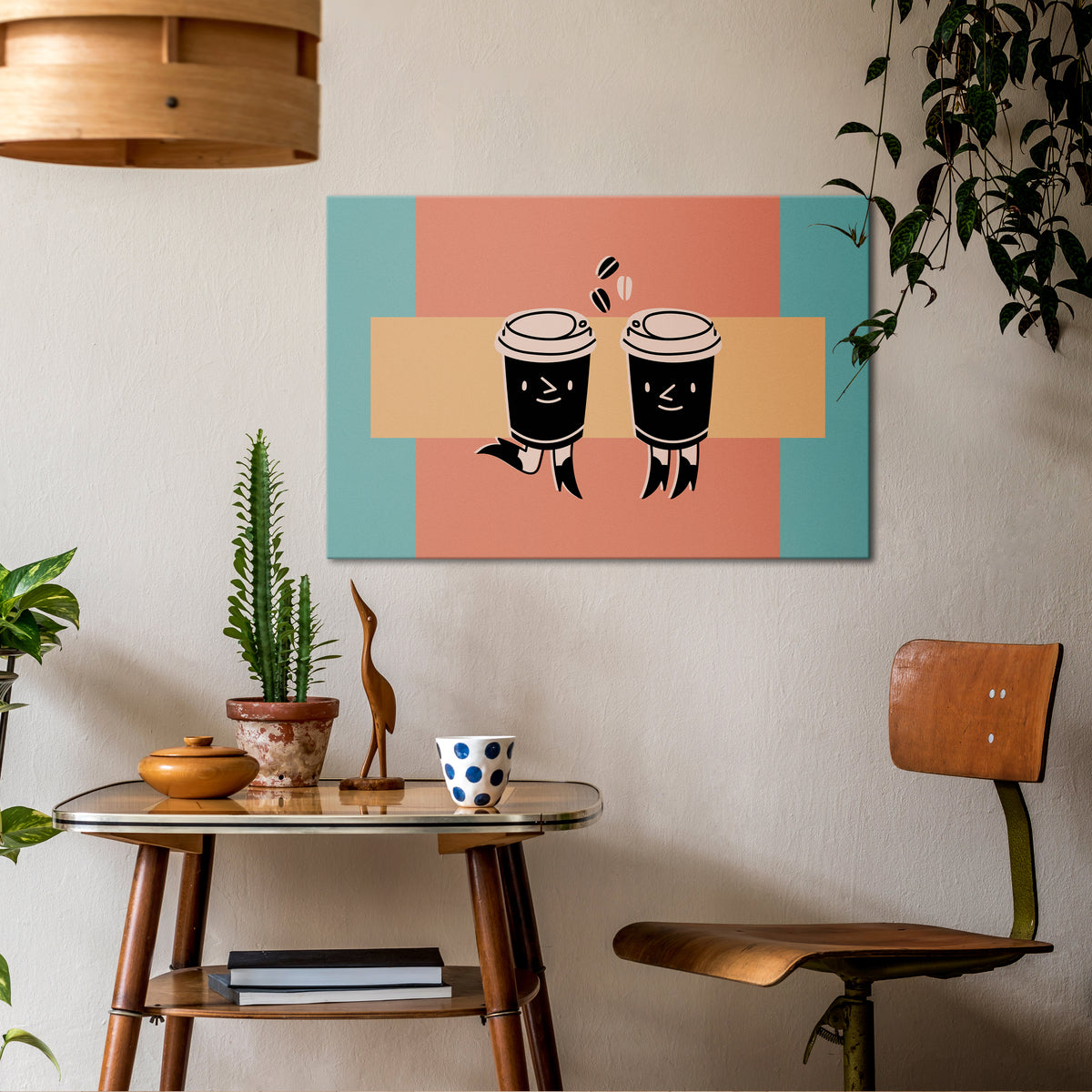 JOYFUL COFFEE Poziomy obraz na płótnie