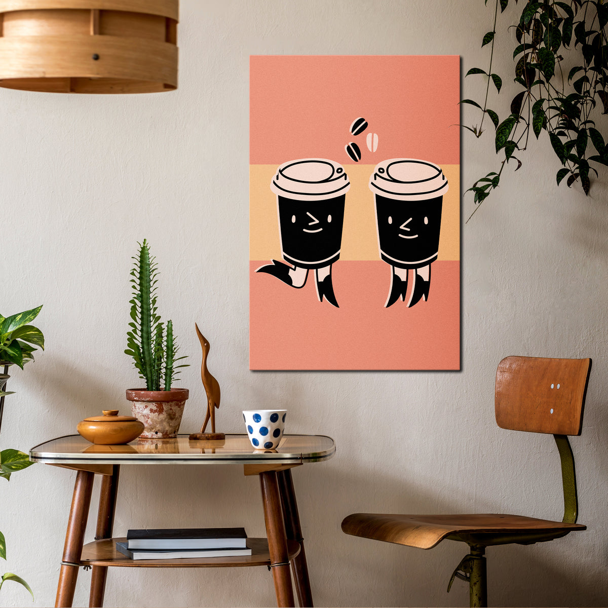 JOYFUL COFFEE Pionowy obraz na płótnie