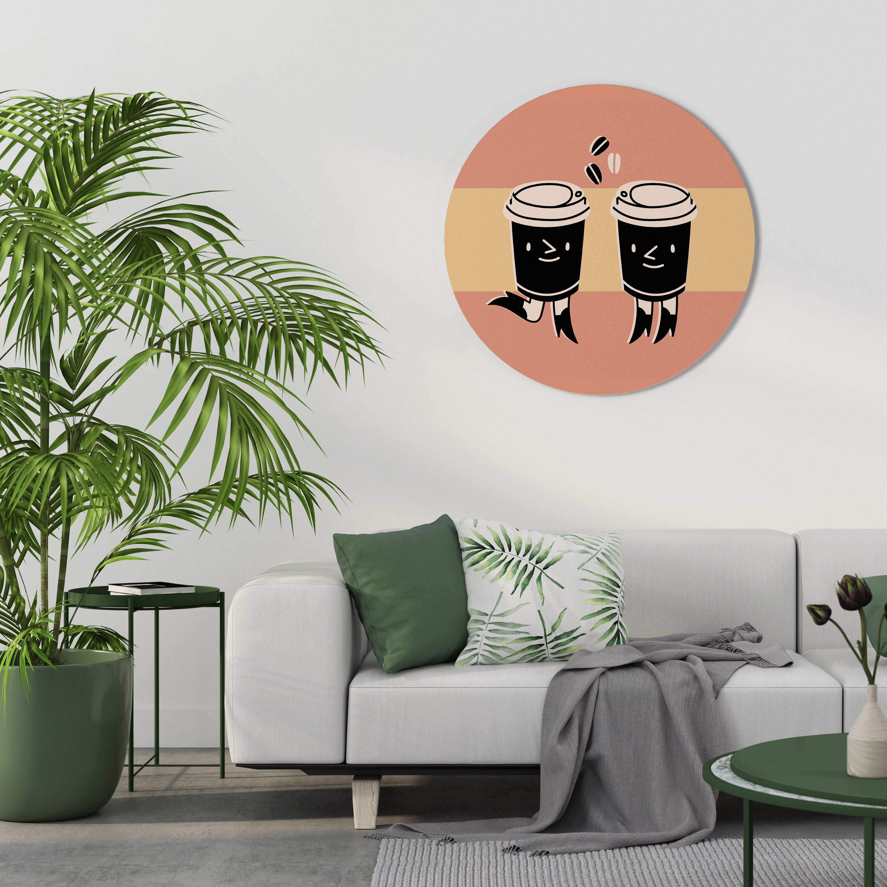 JOYFUL COFFEE Obraz okrągły