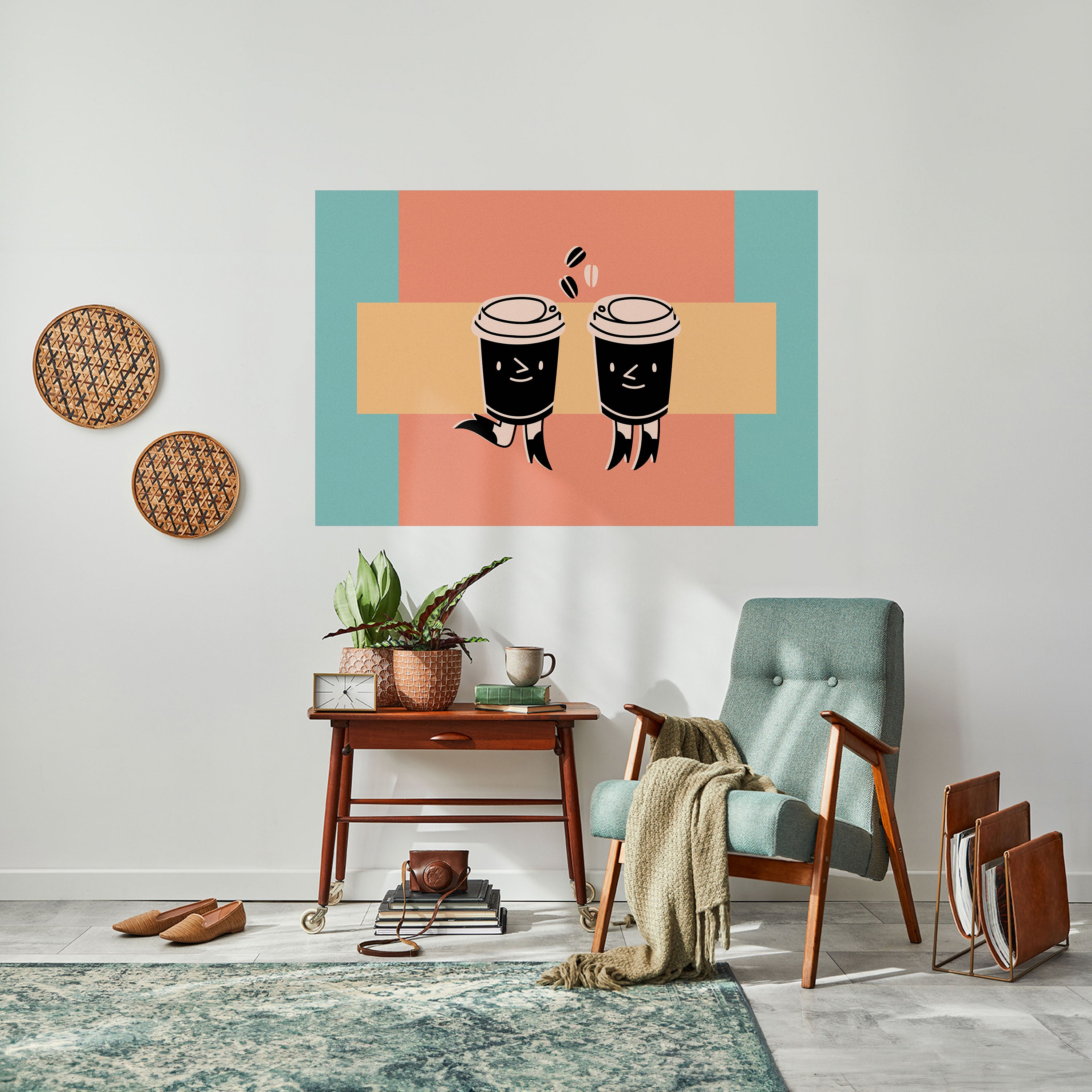 JOYFUL COFFEE Naklejka/Plakat poziomy