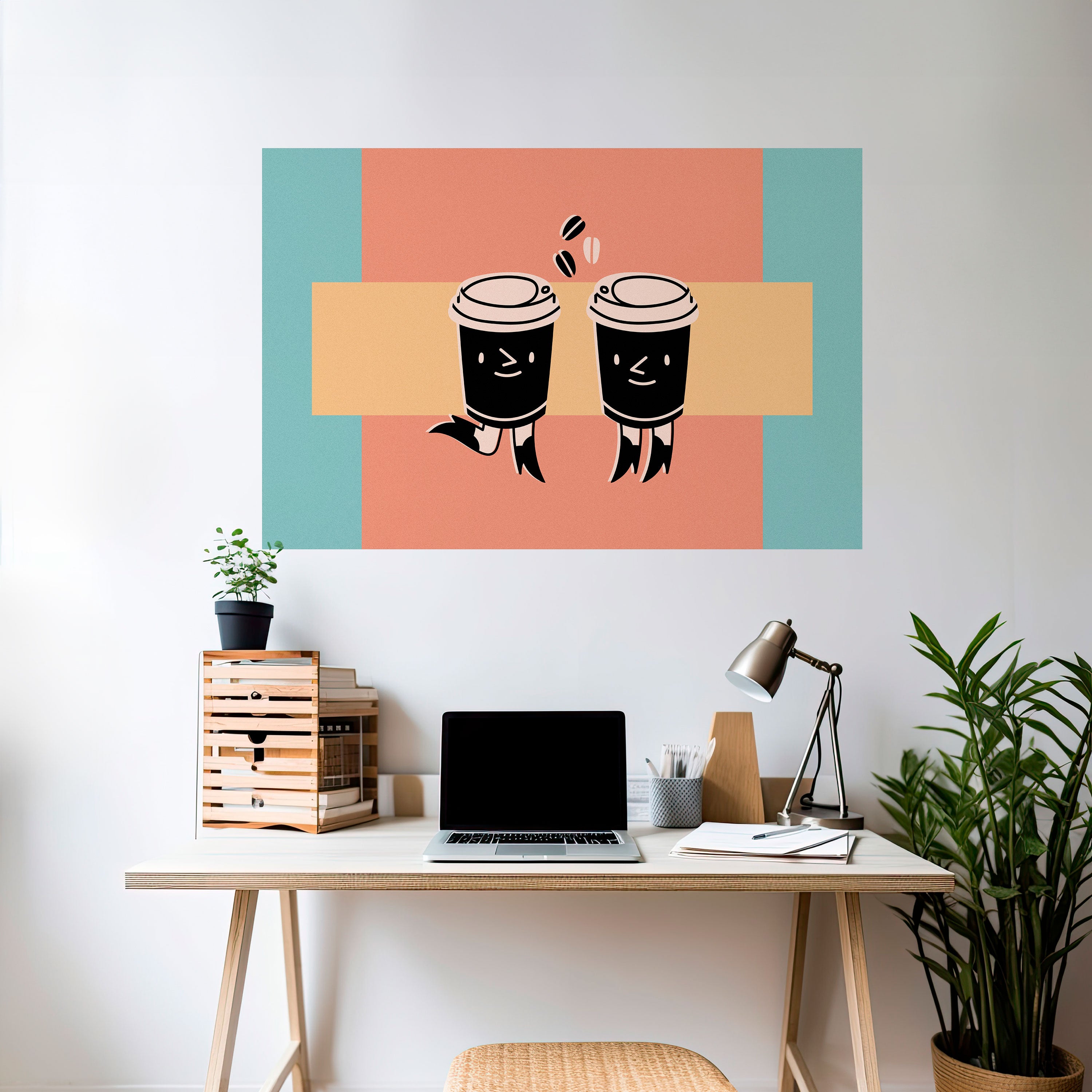 JOYFUL COFFEE Naklejka/Plakat poziomy