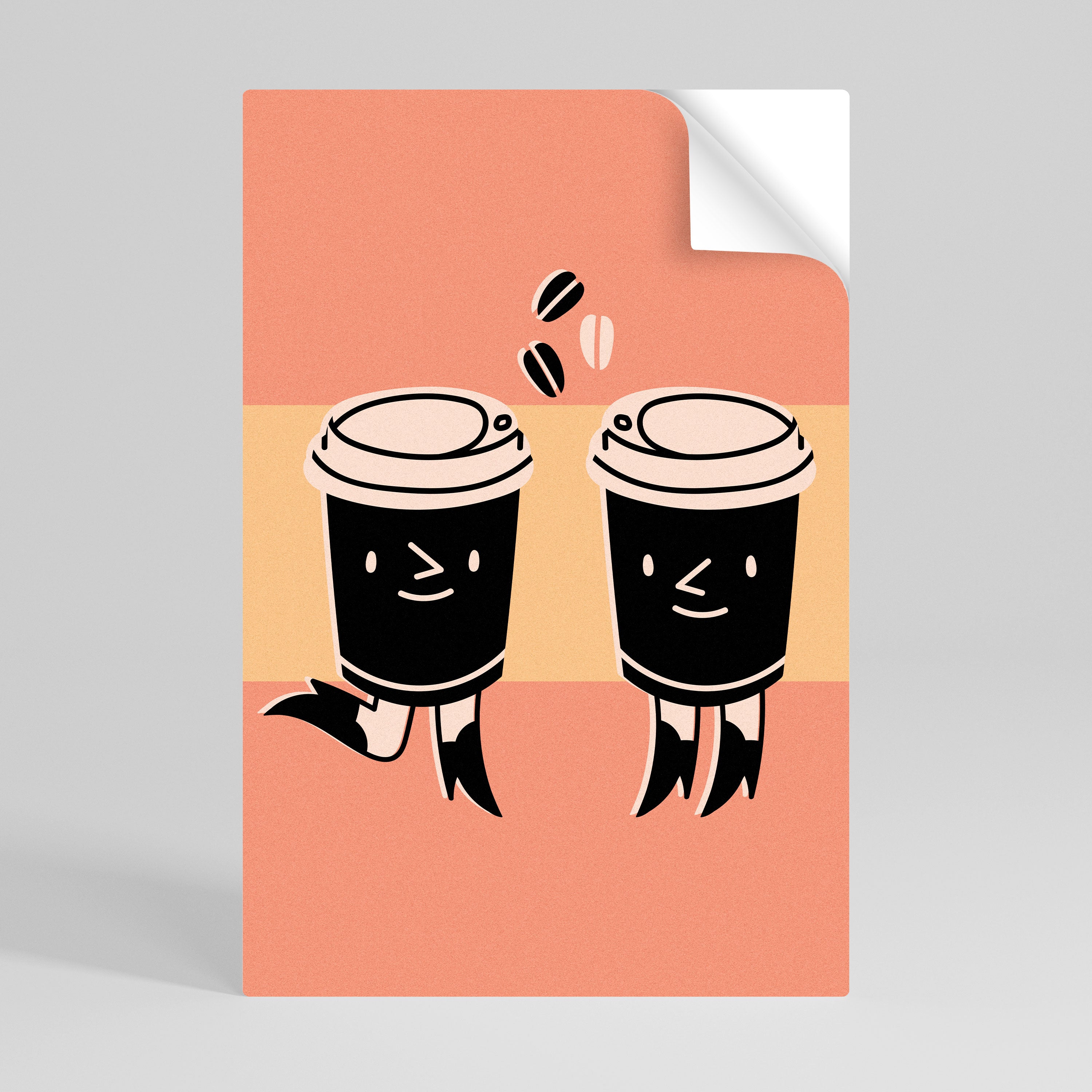 JOYFUL COFFEE Naklejka/Plakat pionowy