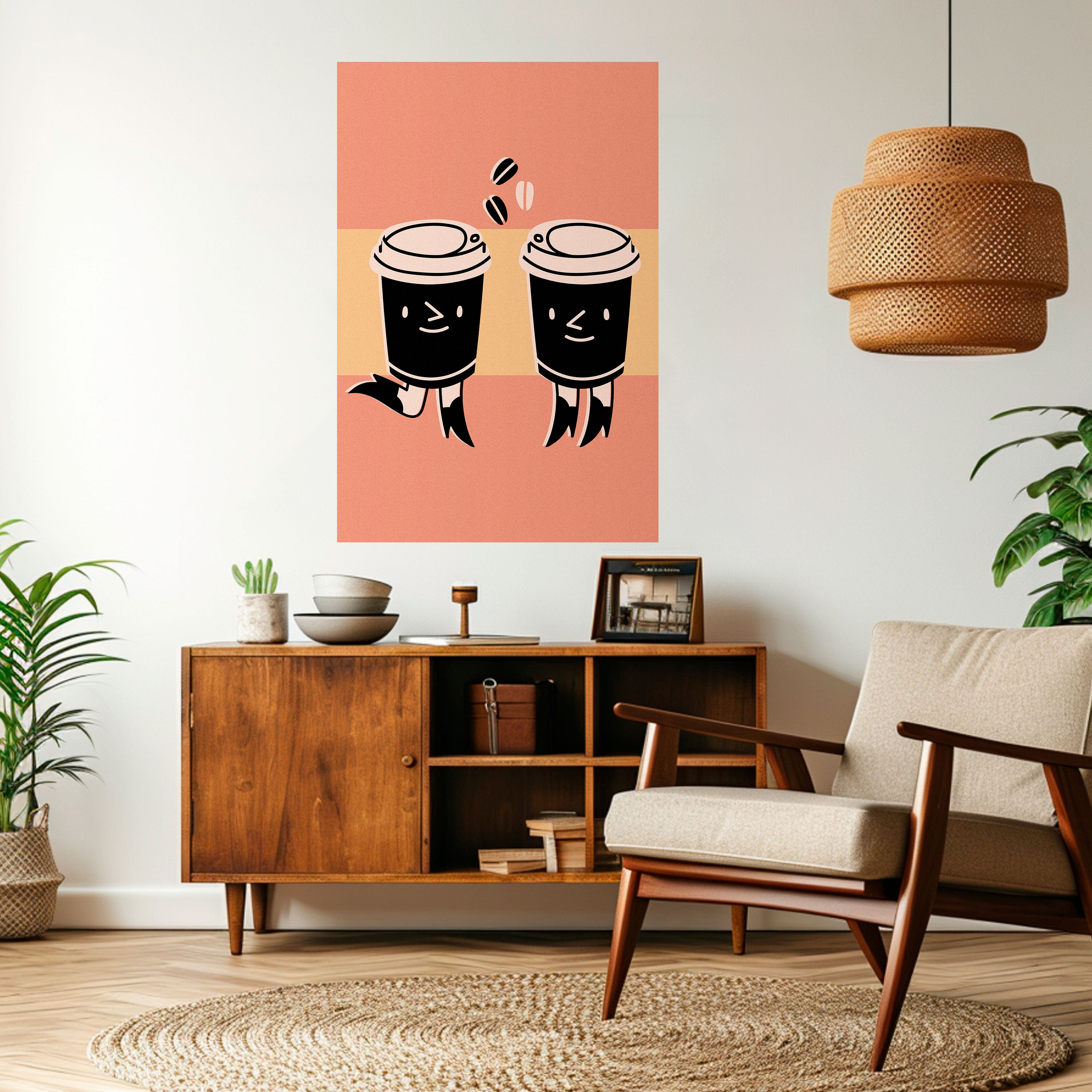 JOYFUL COFFEE Naklejka/Plakat pionowy