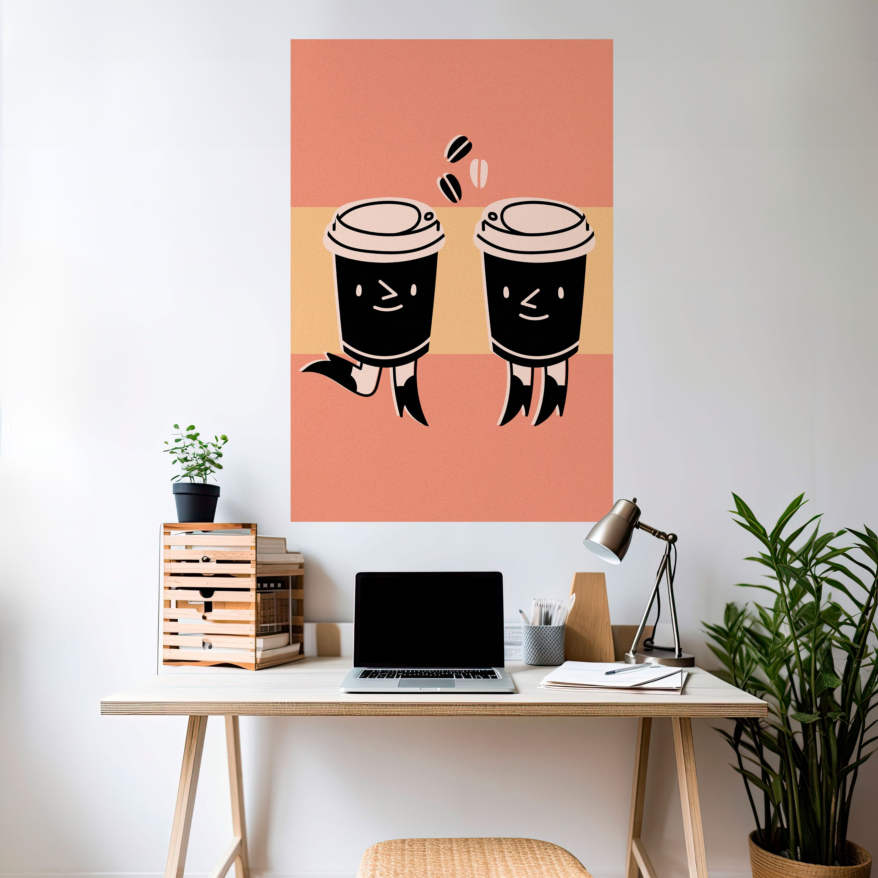 JOYFUL COFFEE Naklejka/Plakat pionowy