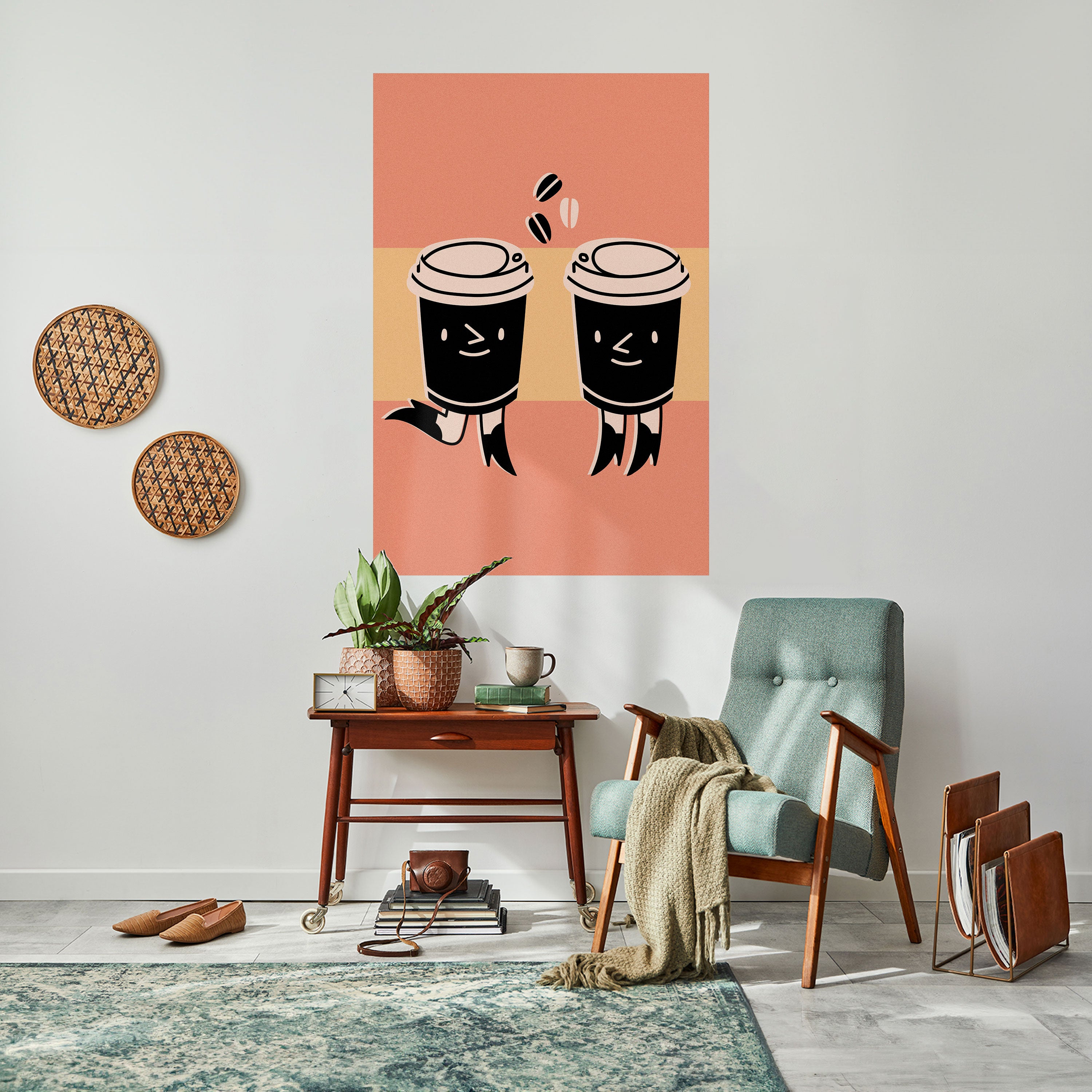 JOYFUL COFFEE Naklejka/Plakat pionowy