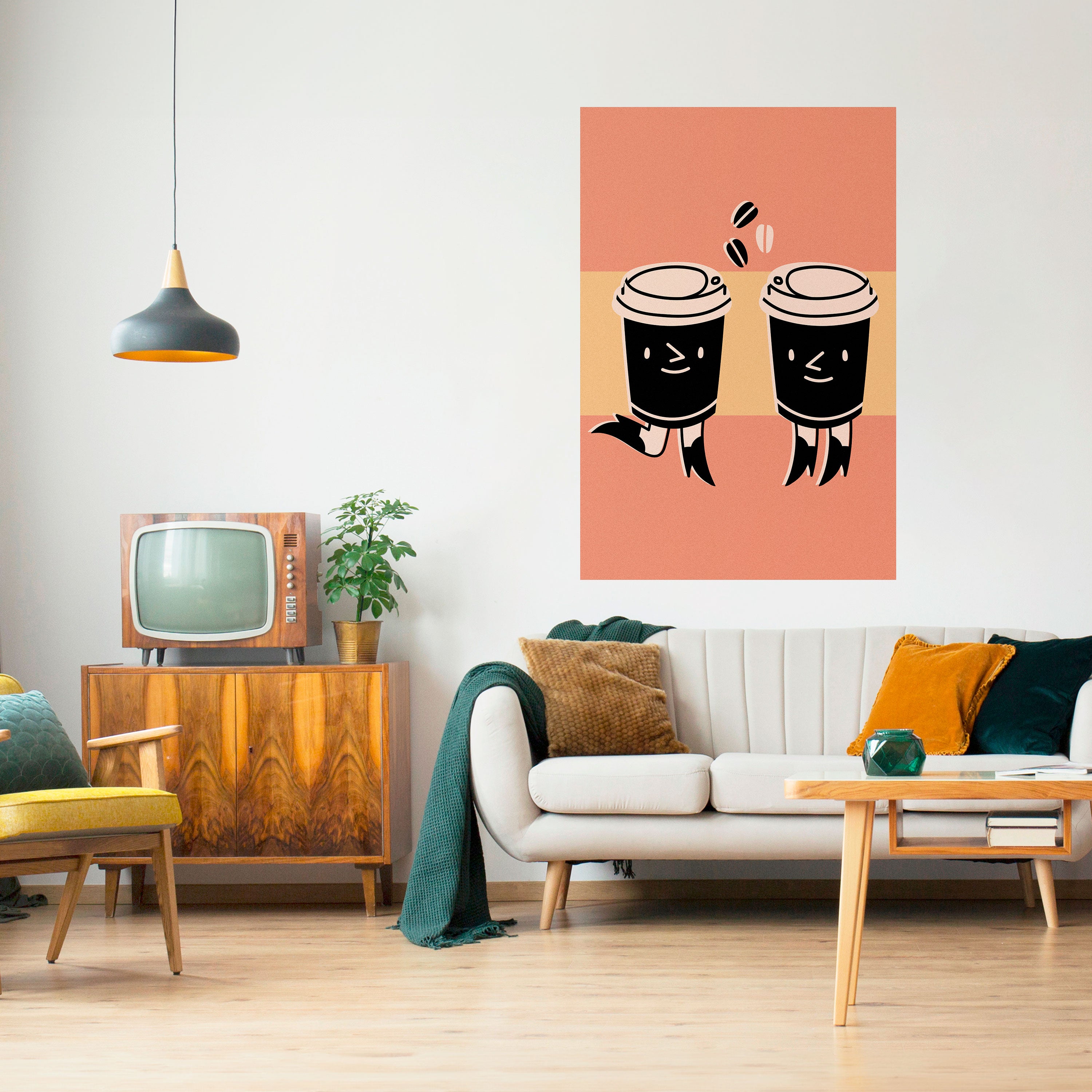 JOYFUL COFFEE Naklejka/Plakat pionowy