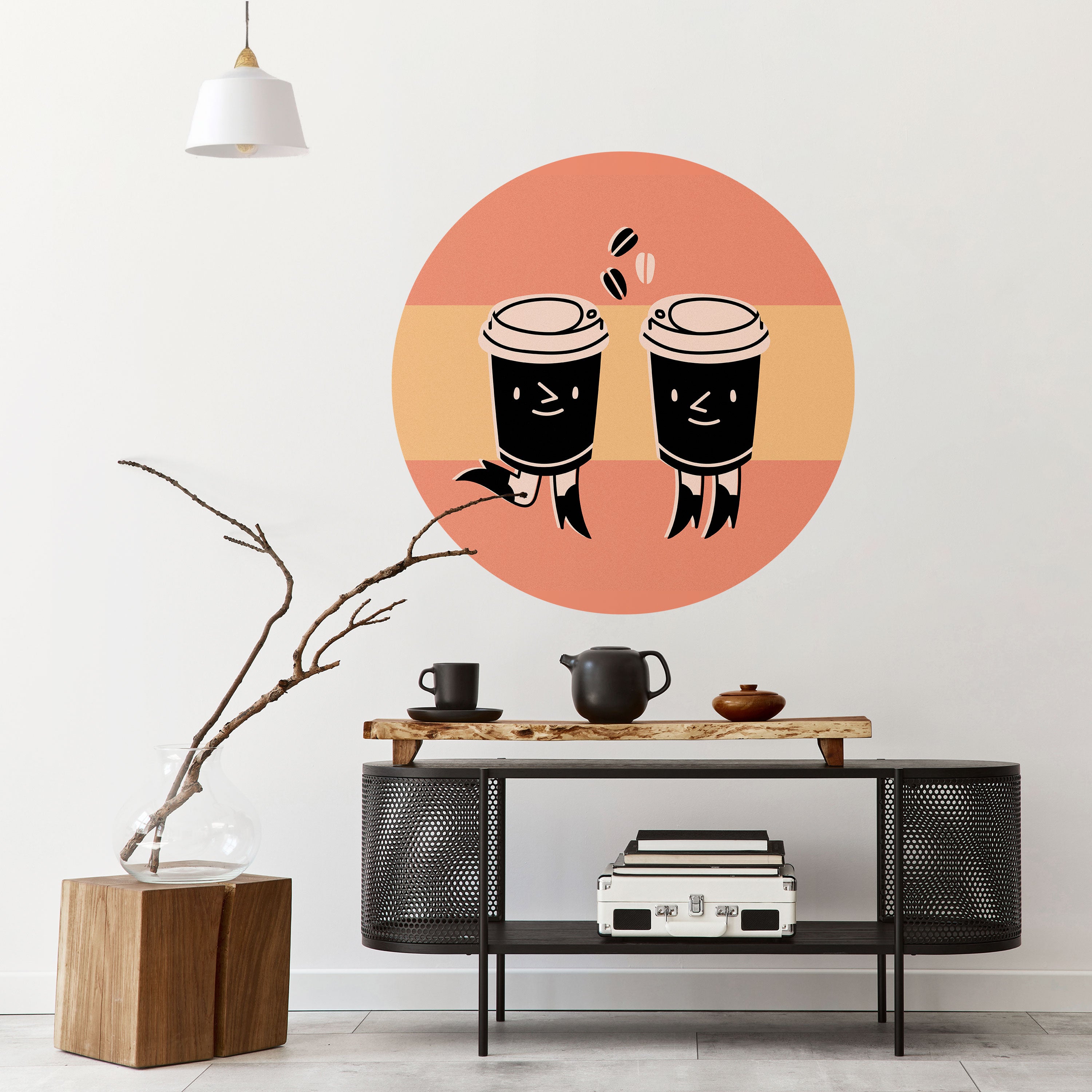 JOYFUL COFFEE Naklejka okrągła