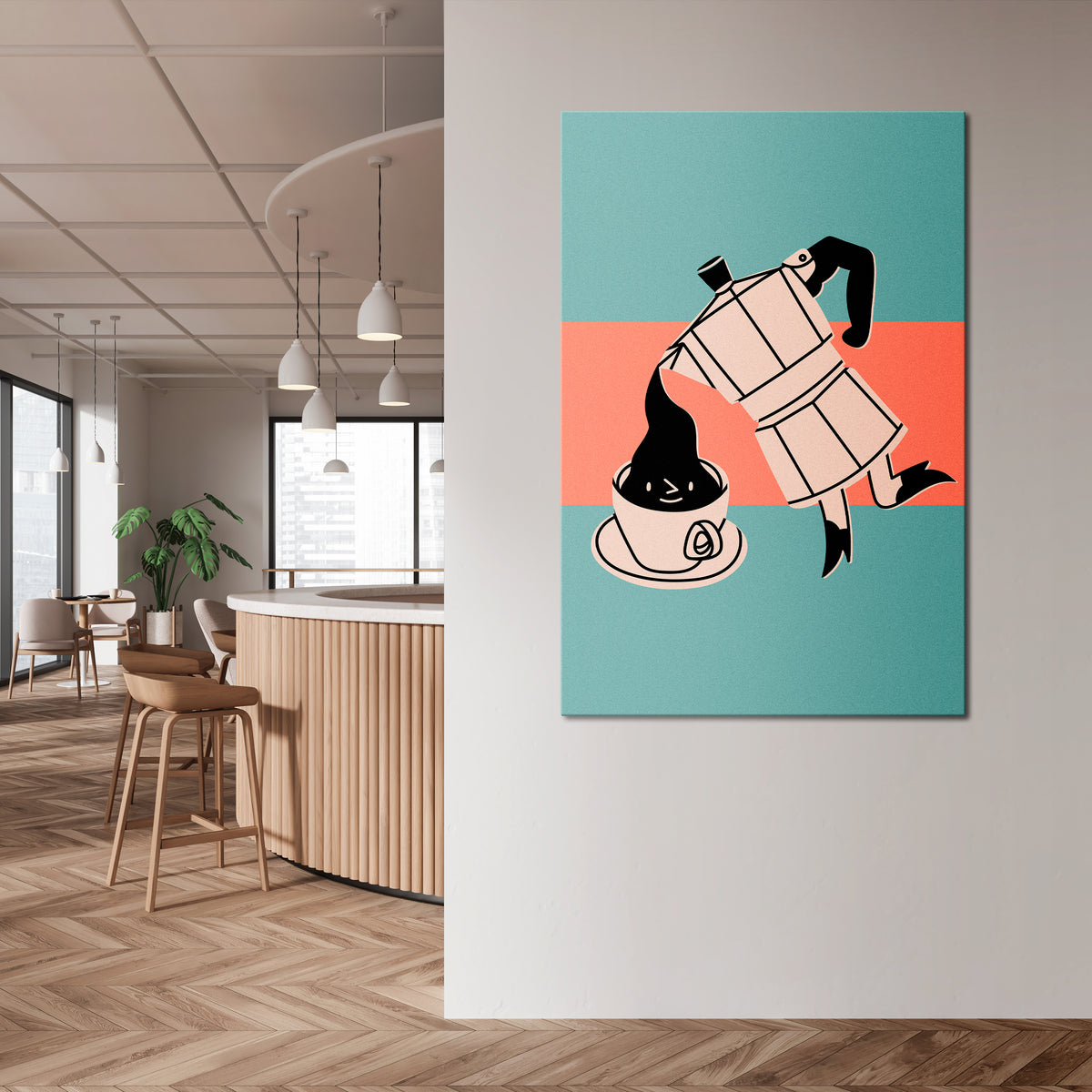 POWER ESPRESSO Pionowy obraz na płótnie