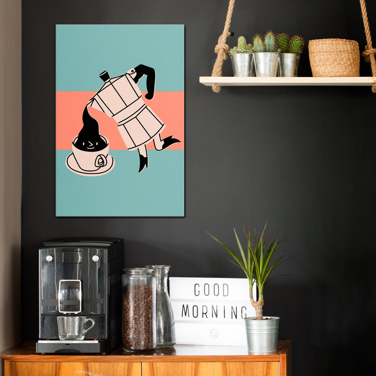 POWER ESPRESSO Pionowy obraz na płótnie