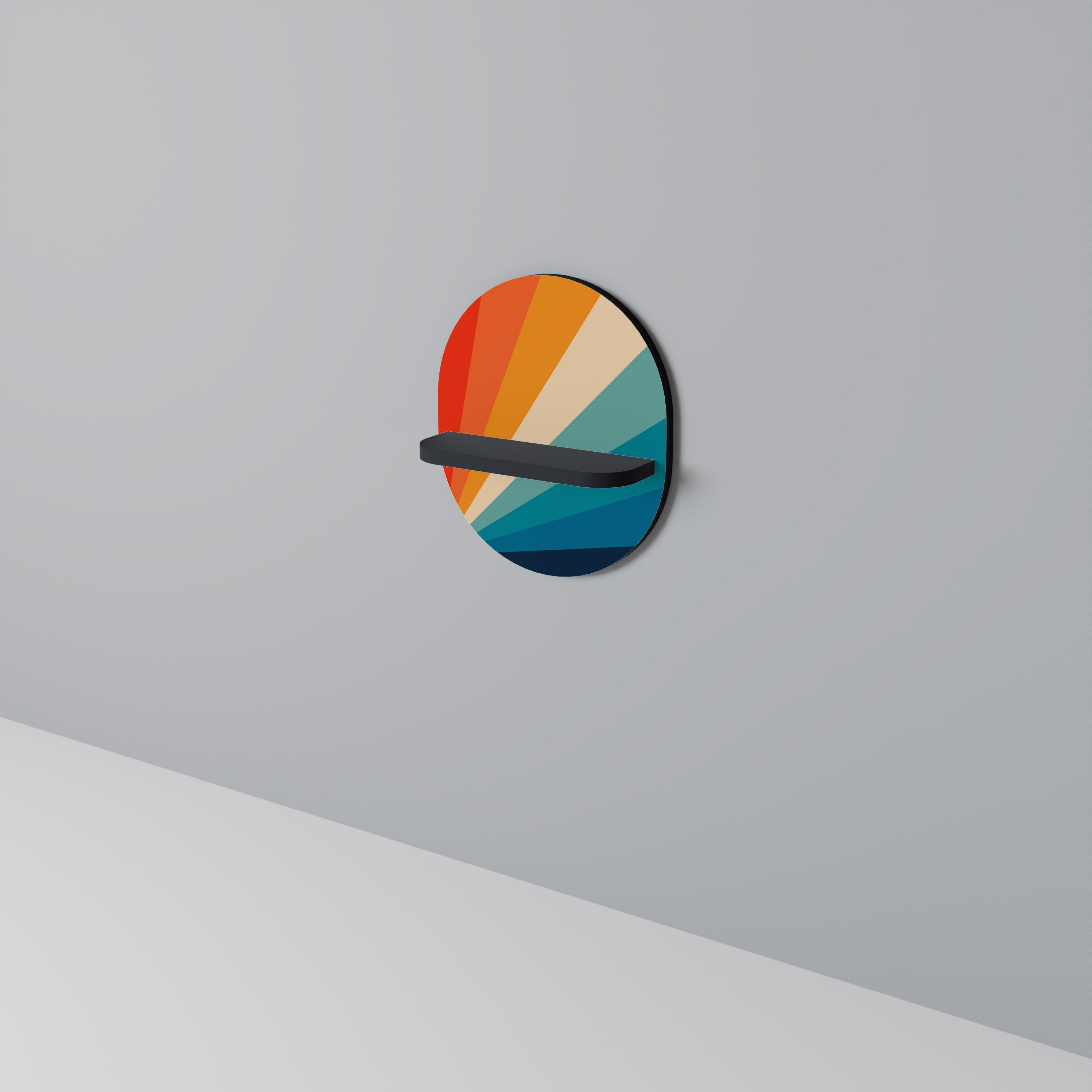 PRISM CONCUSSION Półka owalna Czarna