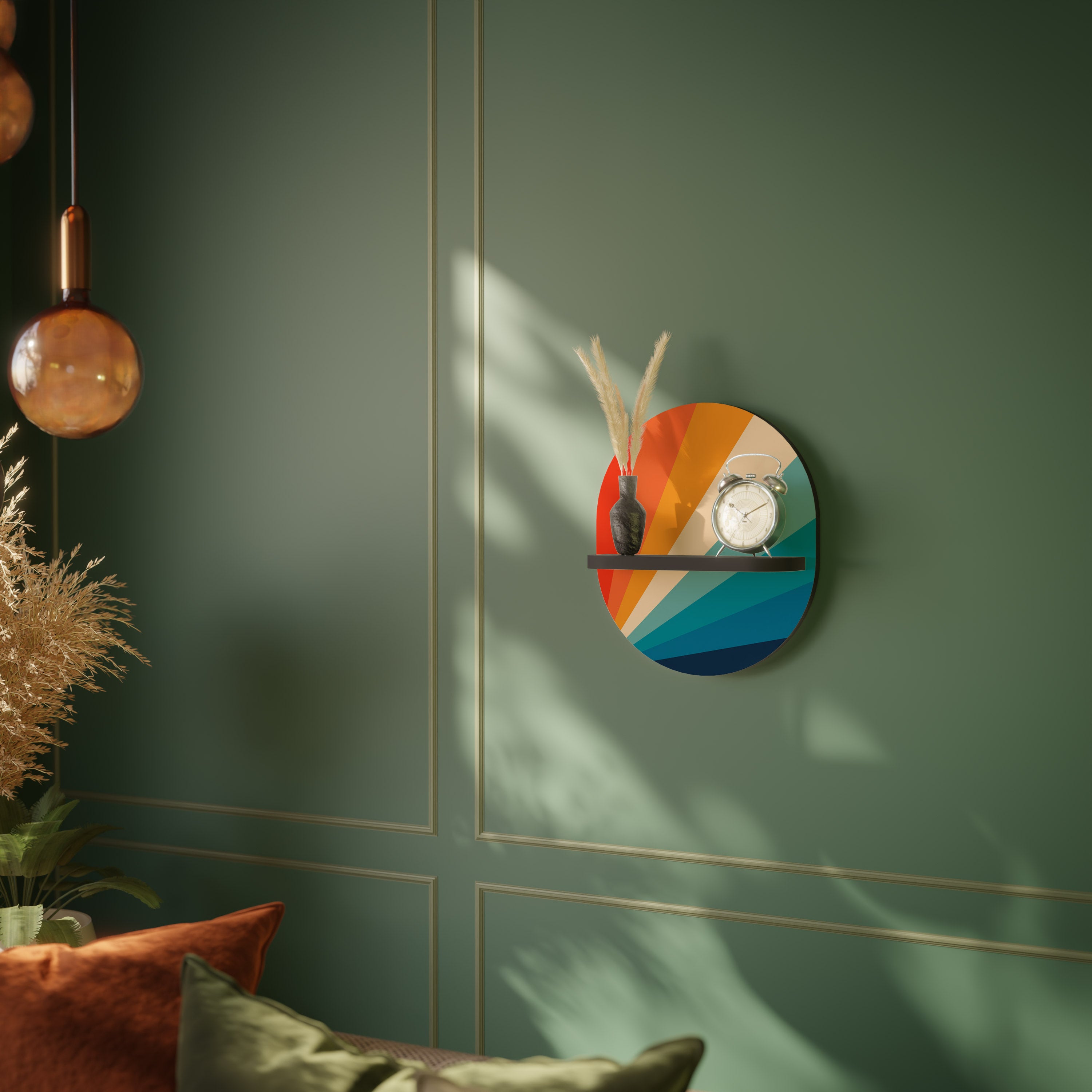 PRISM CONCUSSION Półka owalna Czarna