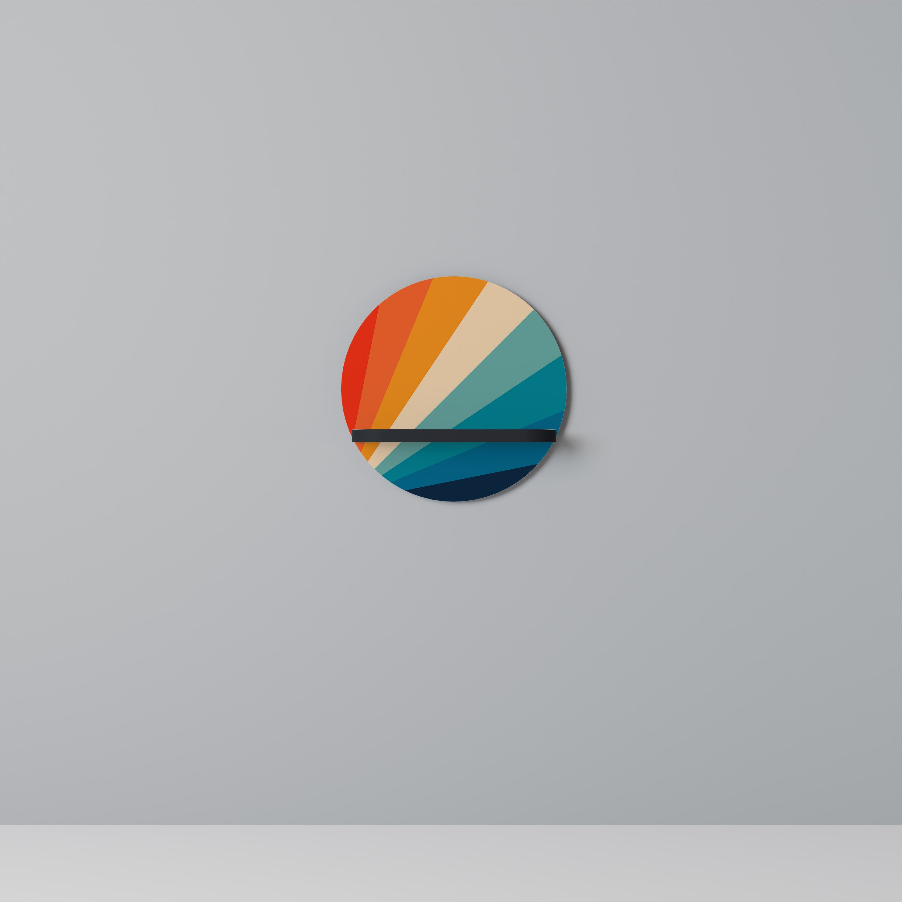 PRISM CONCUSSION Półka okrągła Czarna