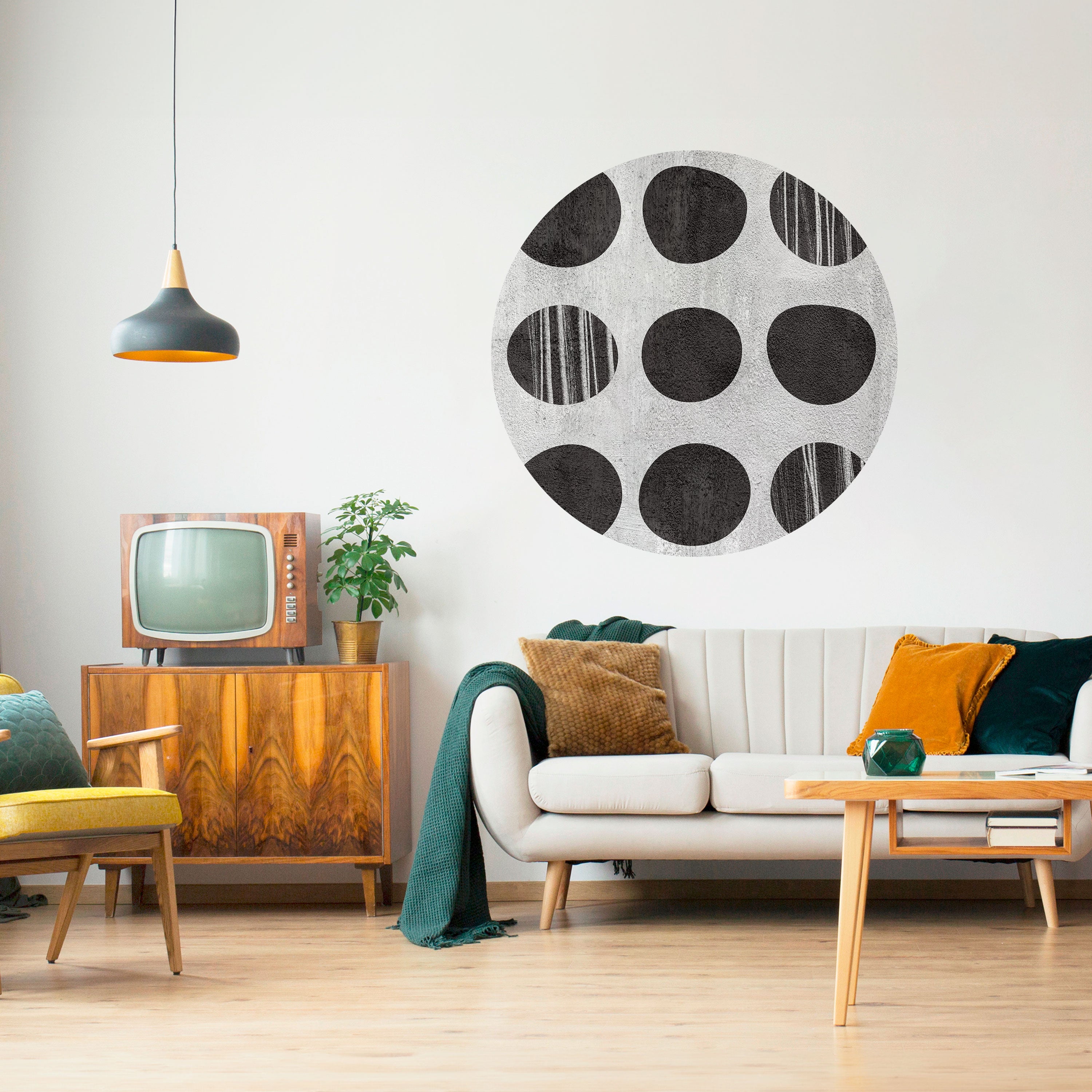 GHOSTLY GRADIENTS Naklejka okrągła