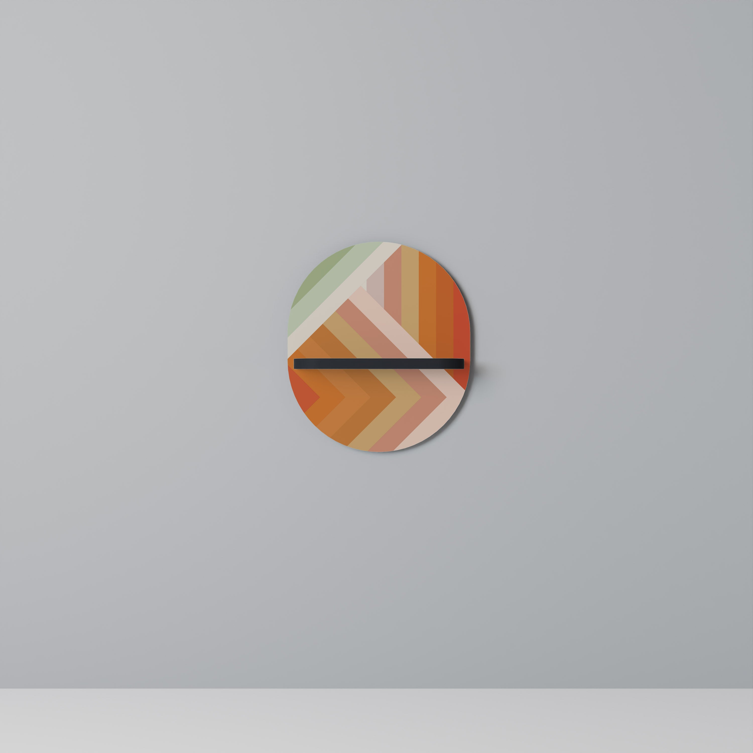 GRADIENT PICKS Półka owalna Czarna