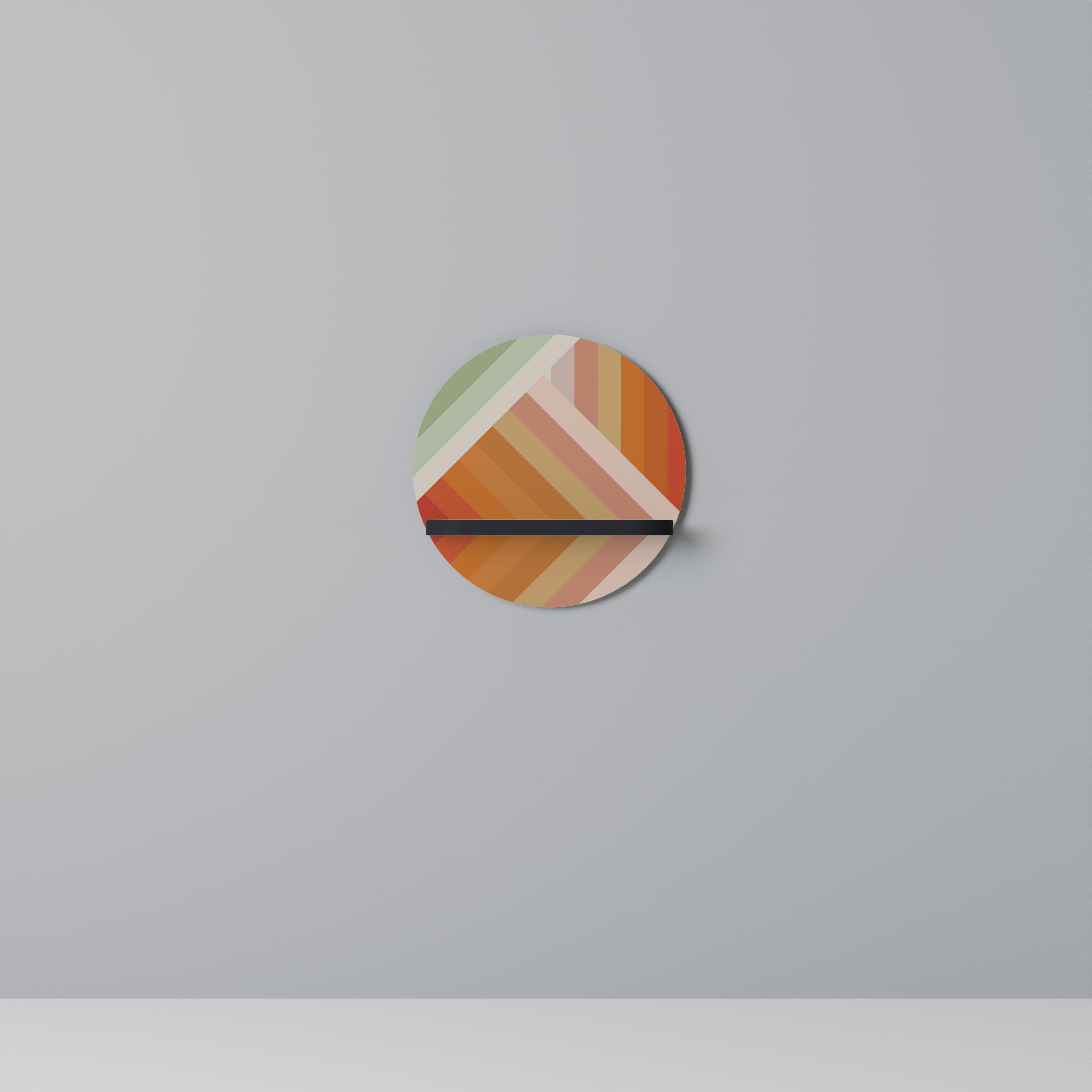 GRADIENT PICKS Półka okrągła Czarna
