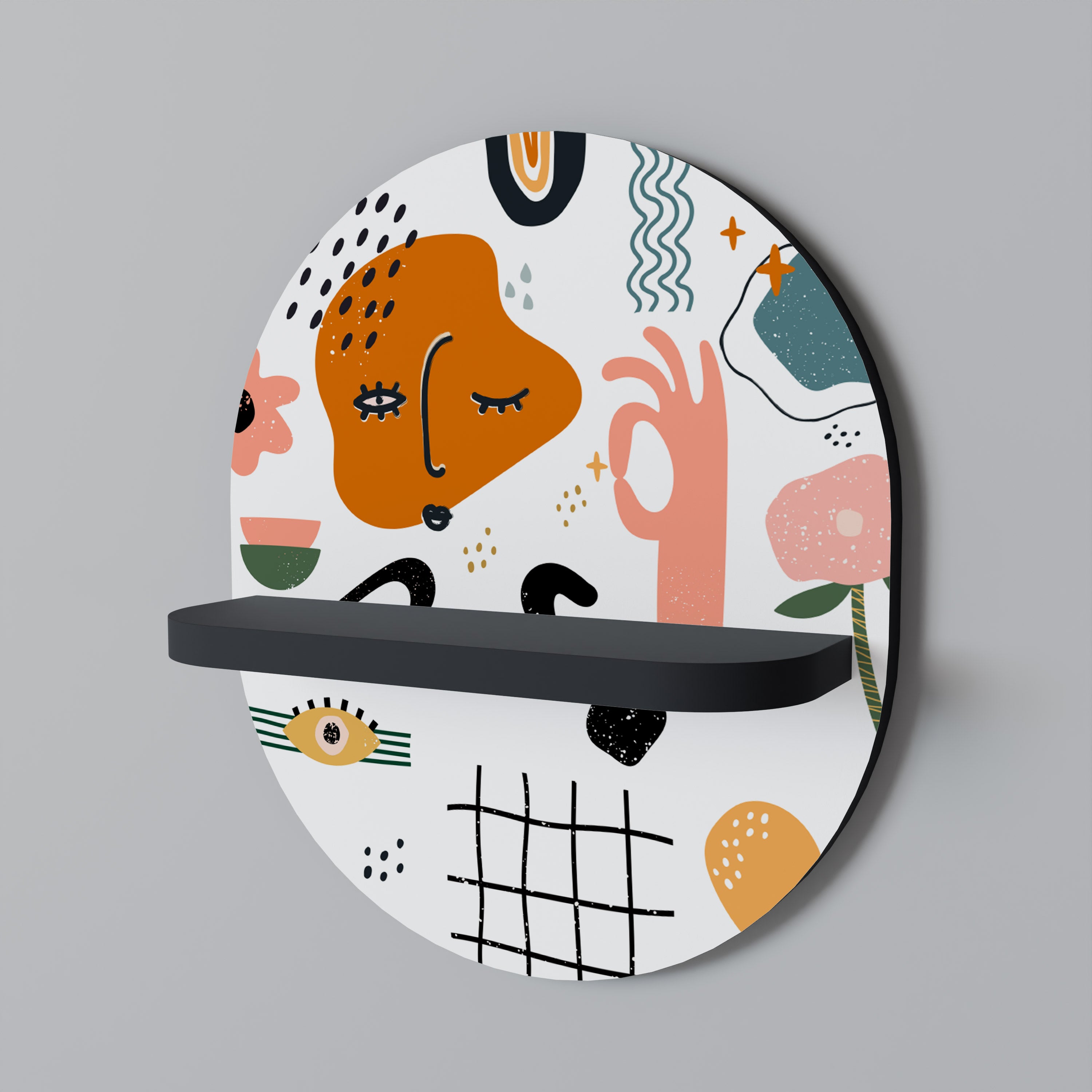 MATISSE WHIMSY Półka owalna Czarna