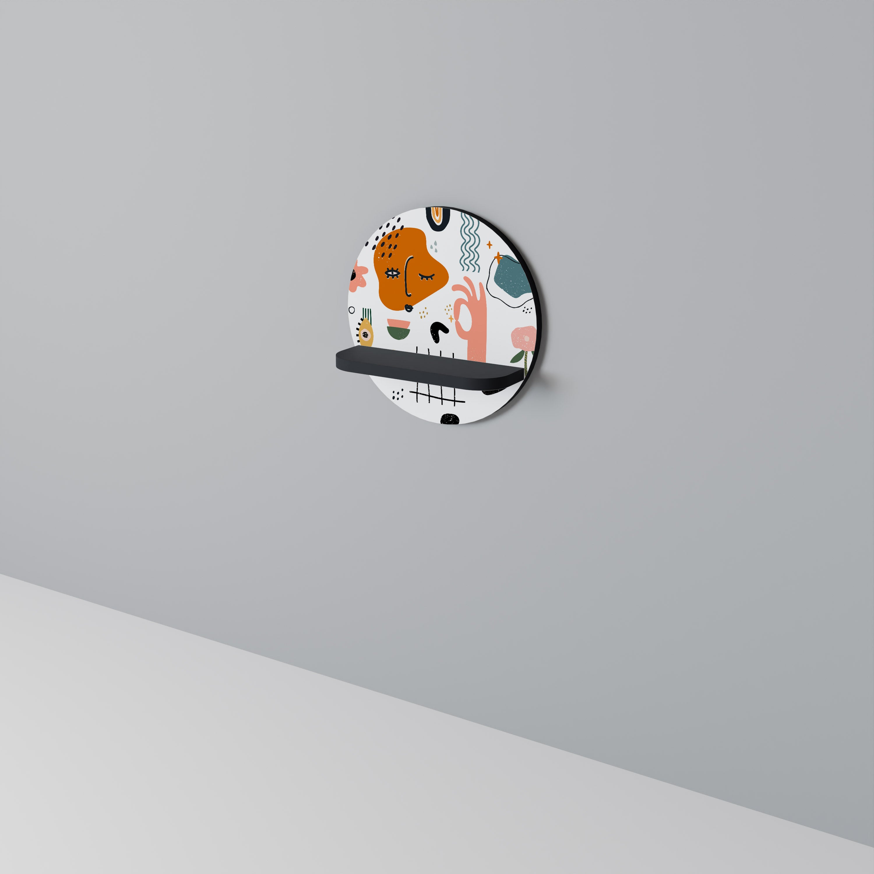 MATISSE WHIMSY Półka okrągła Czarna