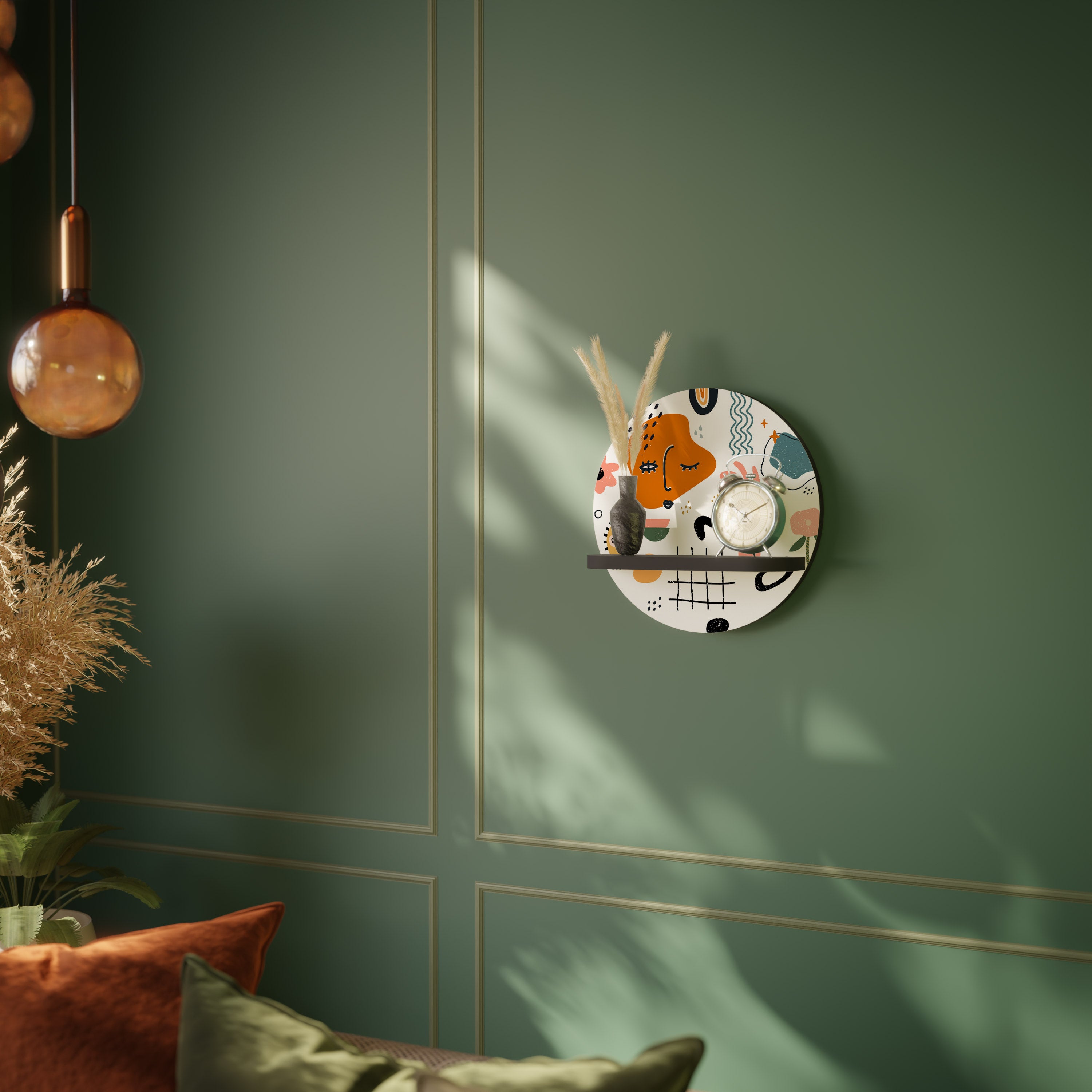 MATISSE WHIMSY Półka okrągła Czarna