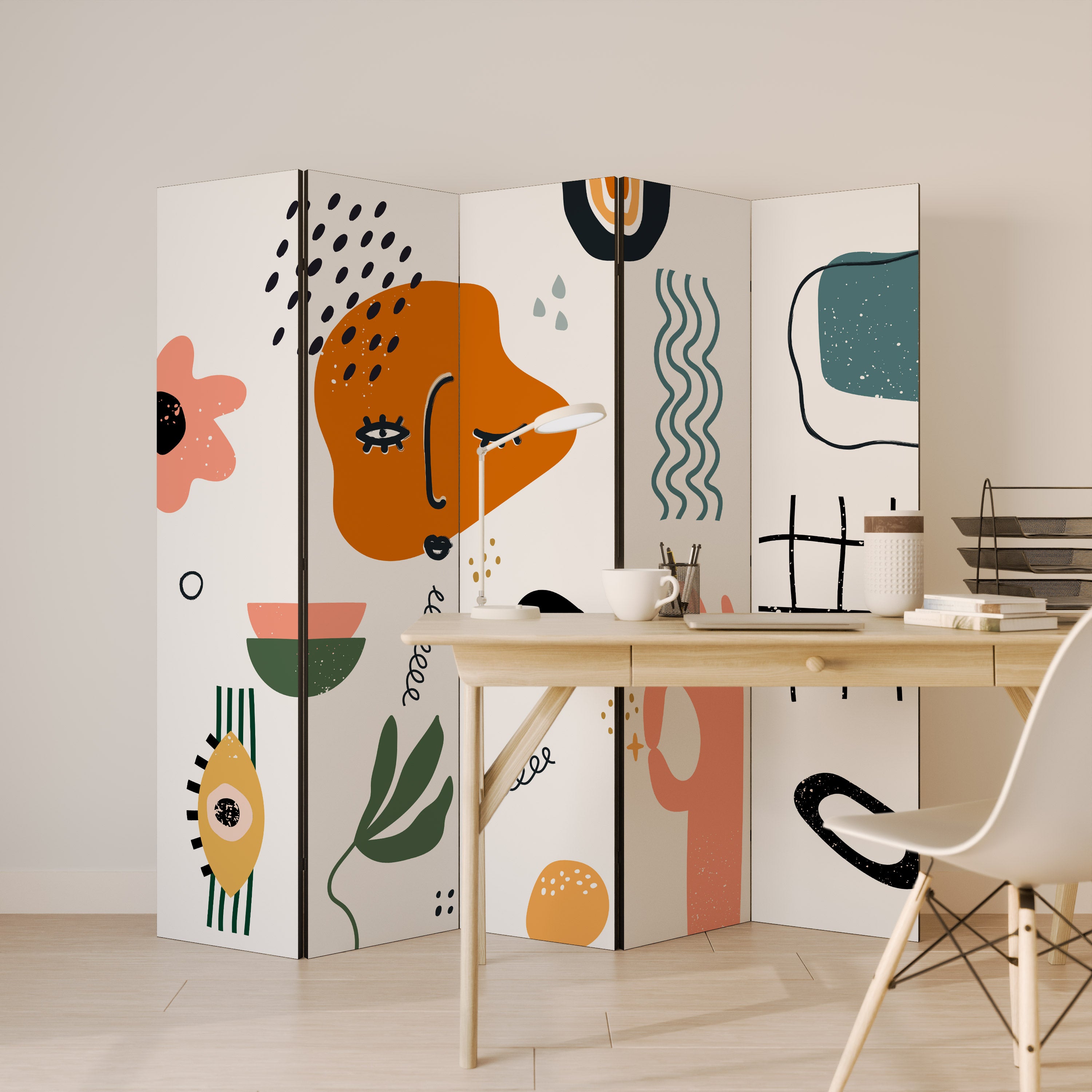 MATISSE WHIMSY Dekoracyjny parawan 5-skrzydłowy