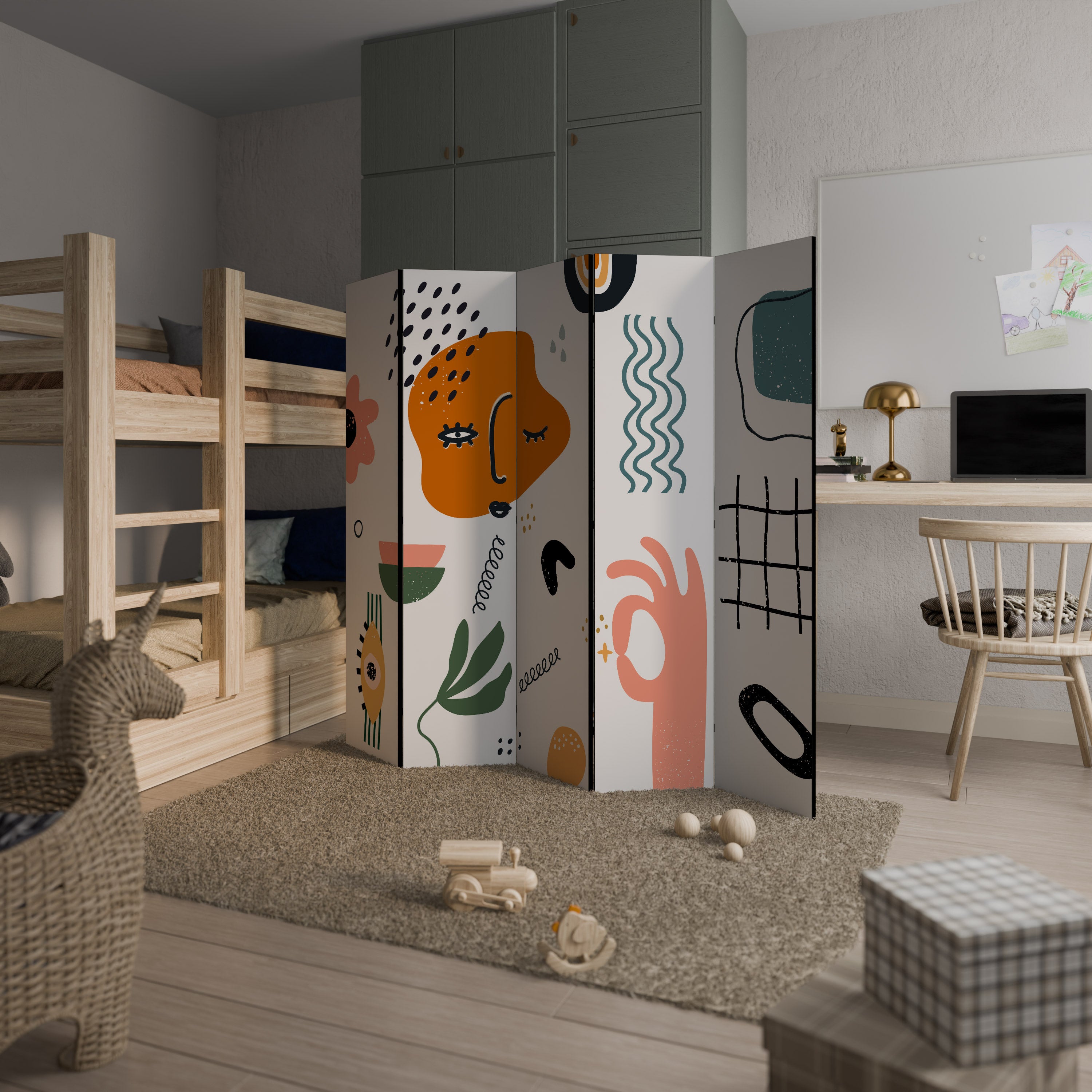 MATISSE WHIMSY Dekoracyjny parawan 5-skrzydłowy