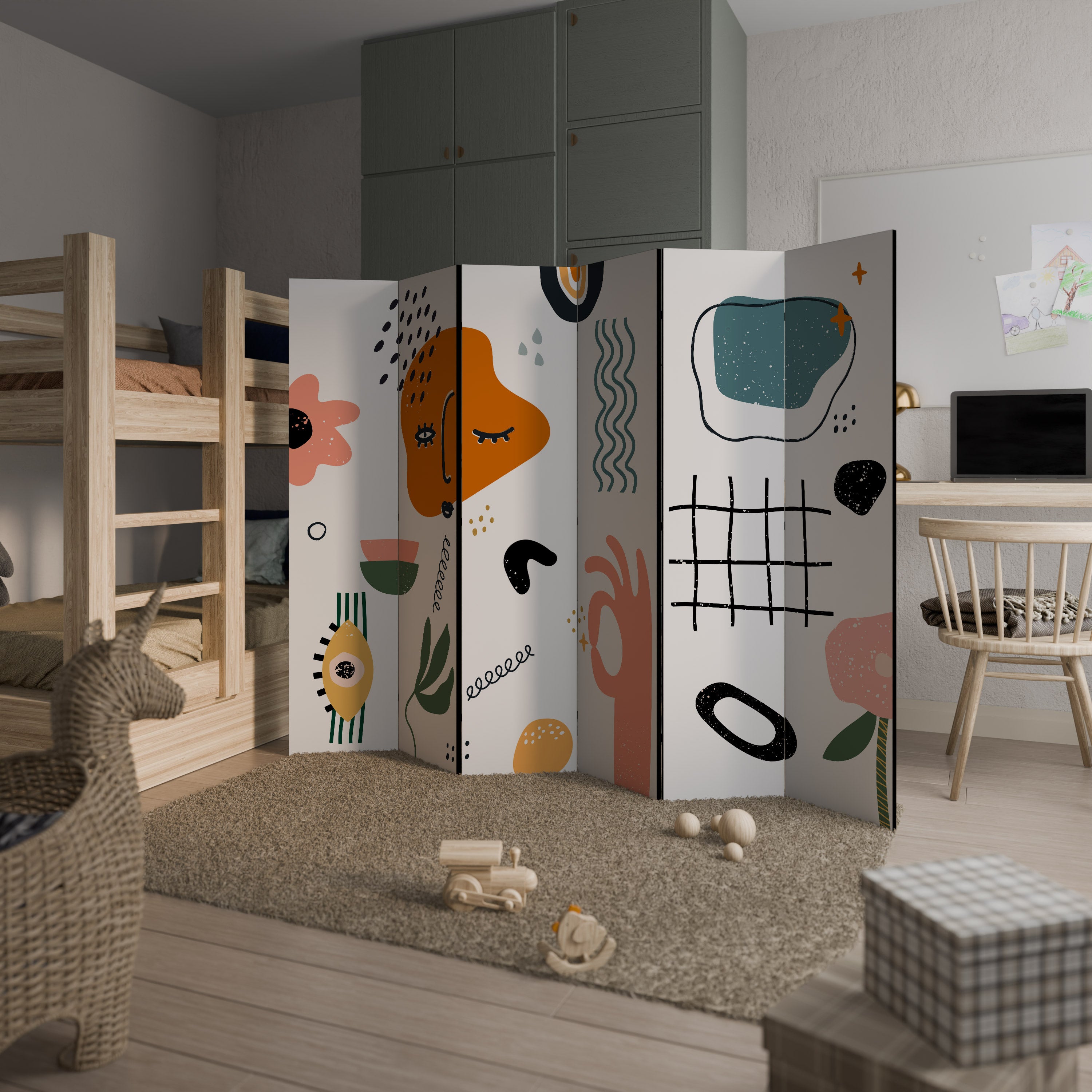 MATISSE WHIMSY Dekoracyjny parawan 6-skrzydłowy