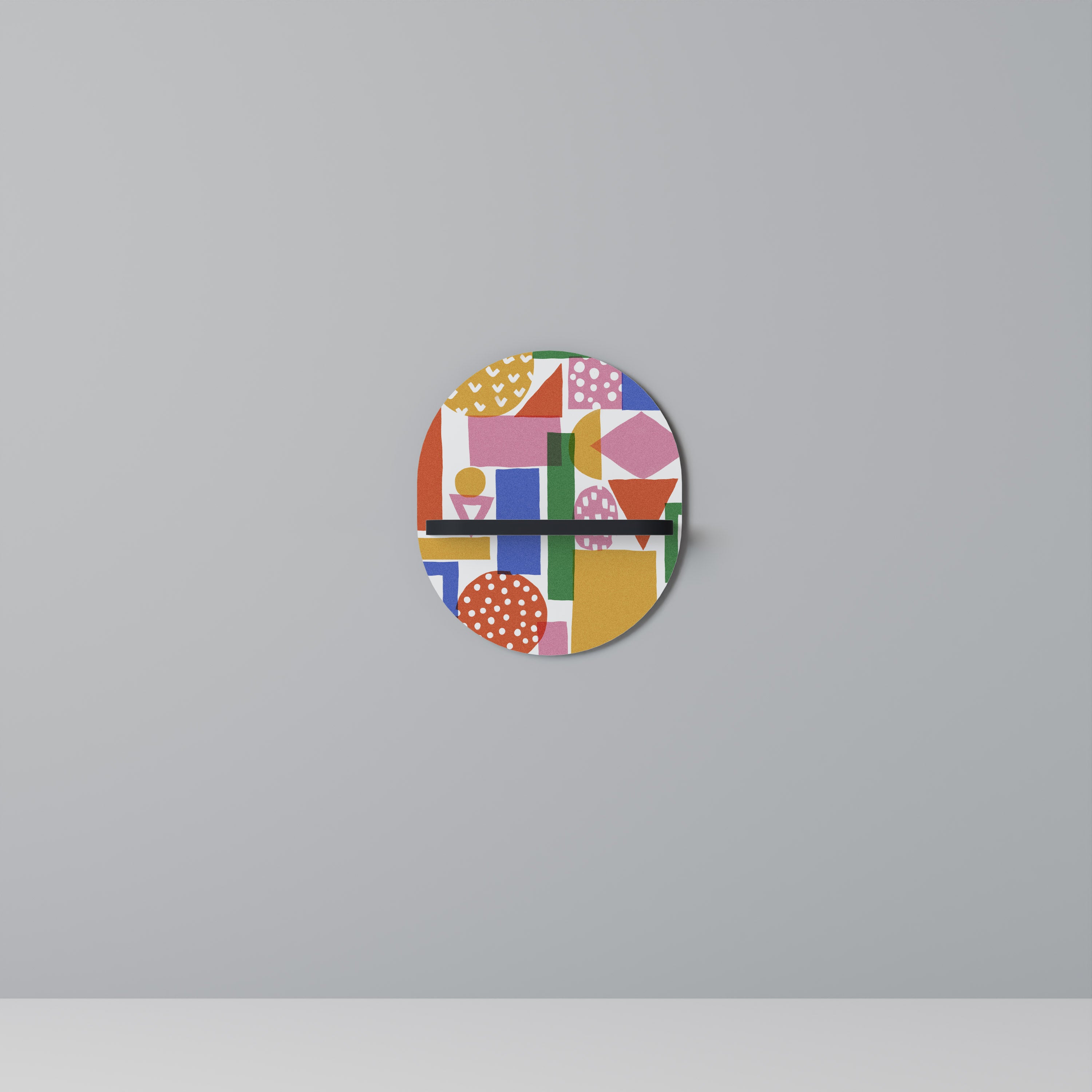 GEOMETRIC GLIMMER Półka owalna Czarna