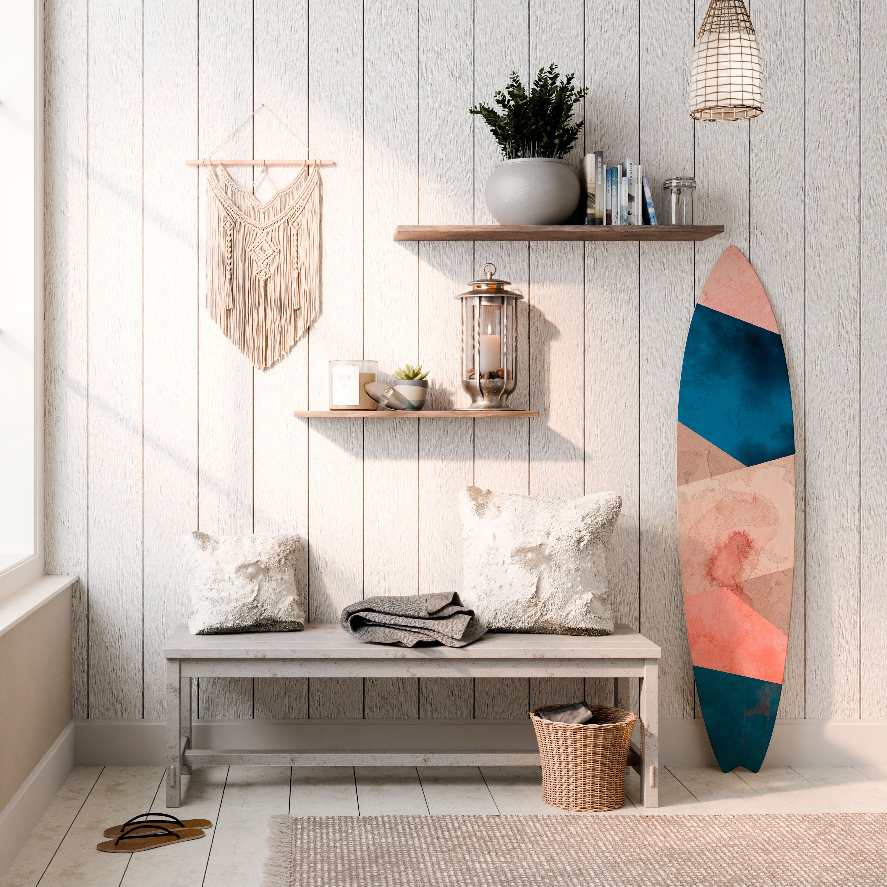 PEONY INTERIOR Dekoracyjna deska surfingowa