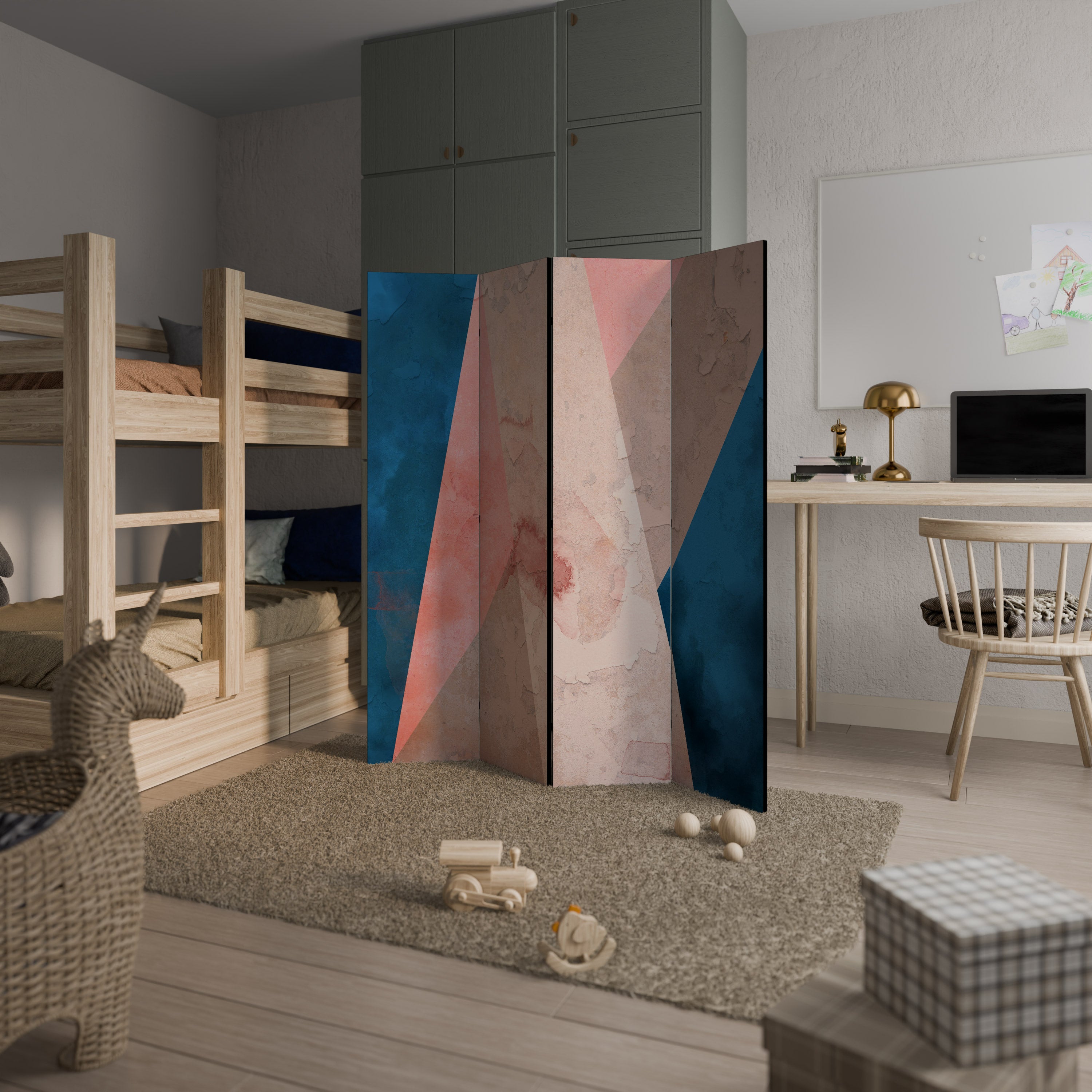 PEONY INTERIOR Dekoracyjny parawan 4-skrzydłowy