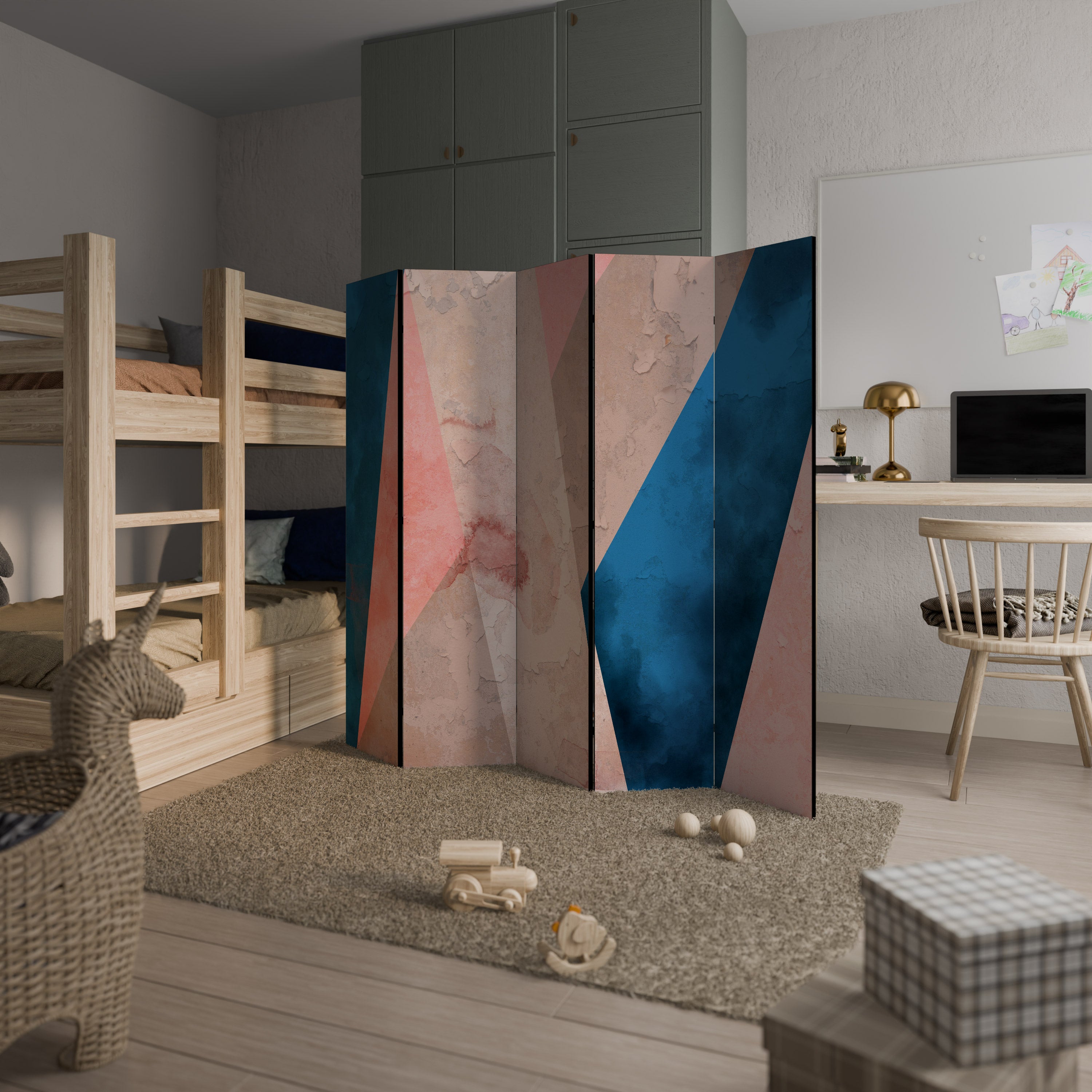PEONY INTERIOR Dekoracyjny parawan 5-skrzydłowy